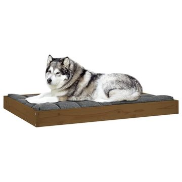 vidaXL Hundekorb Hundebett Körbchen Schlafkissen Honigbraun 101,5x74x9 cm Massivholz Ki