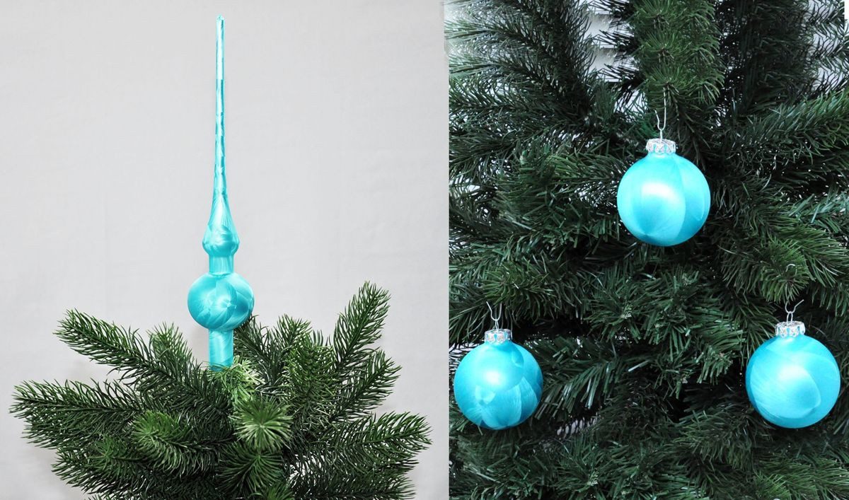 JACK Christbaumschmuck JACK Eislack Set Christbaumspitze 28cm + 12x Christb günstig online kaufen