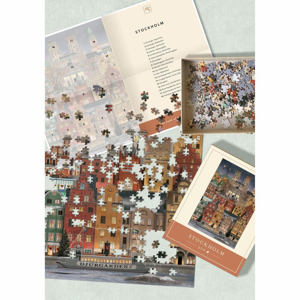 Martin Schwartz Puzzle Stockholm Christmas 33 x 47 cm, 500 Puzzleteile günstig online kaufen