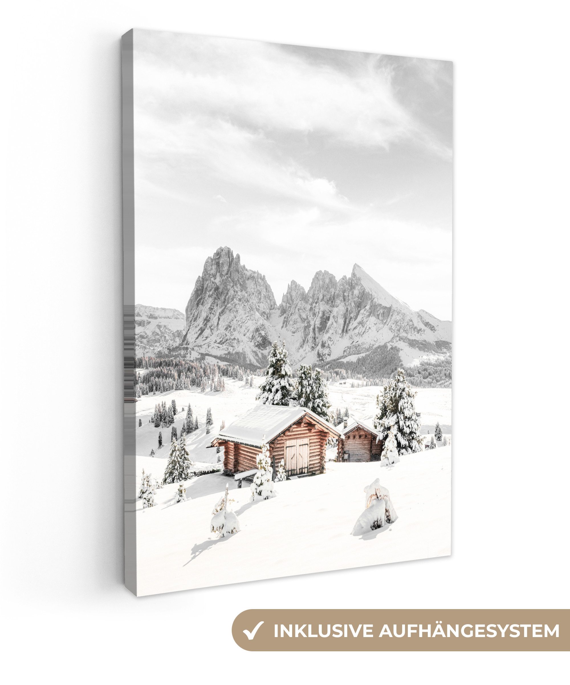 OneMillionCanvasses® Leinwandbild Winter - Berge - günstig online kaufen