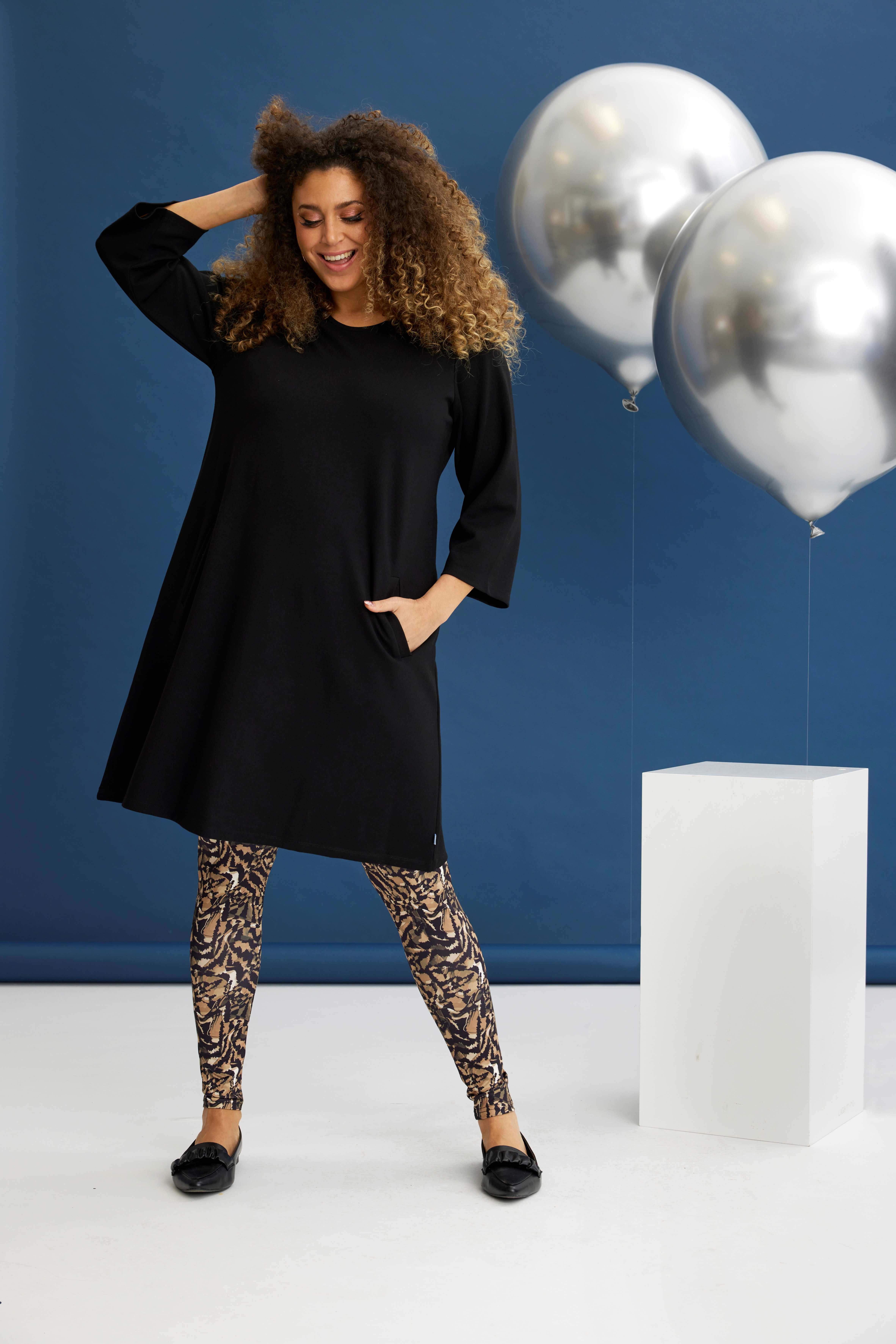 A-Linien-Kleid Shirt Kleid Dema schwarz