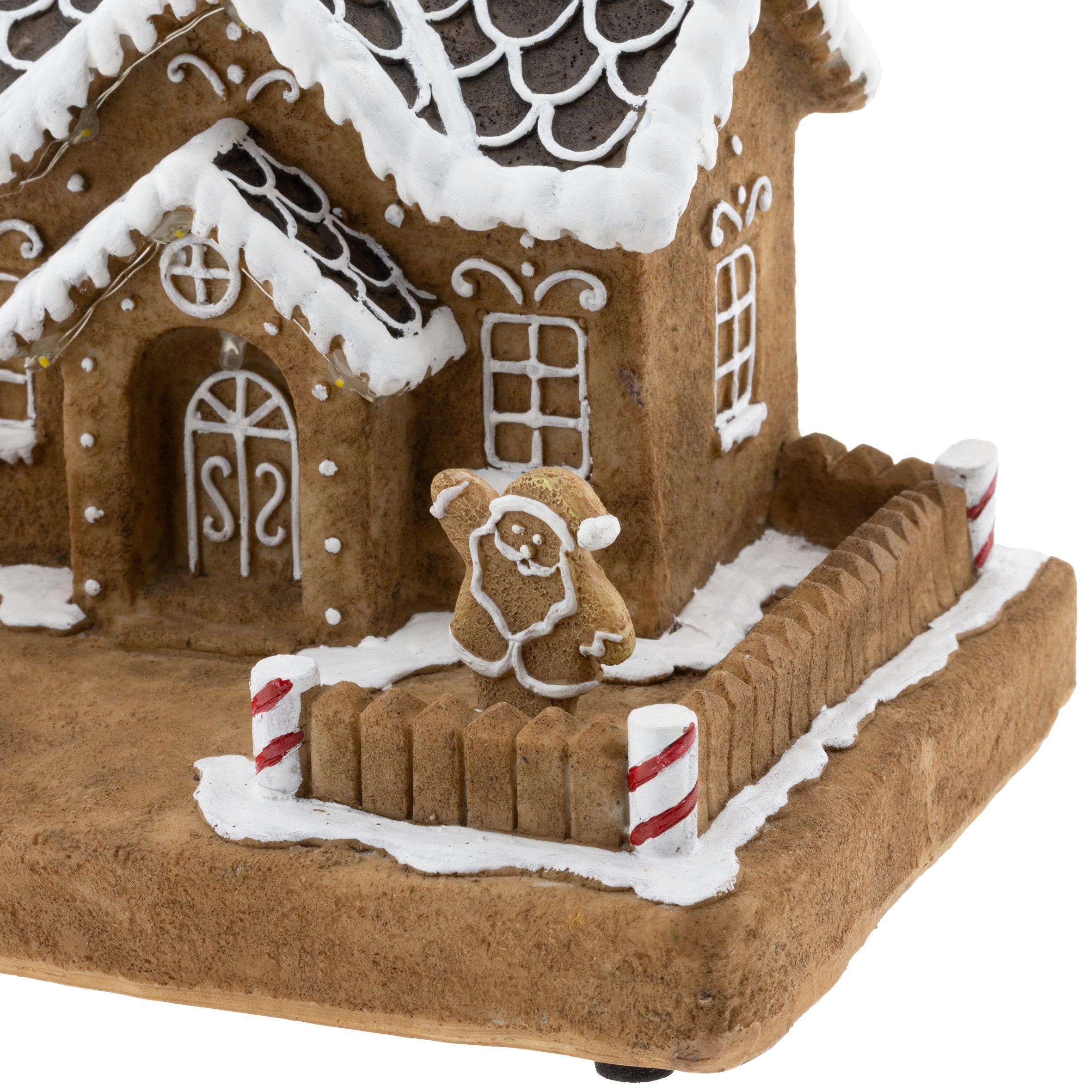 GartenHero Weihnachtshaus Beleuchtetes Lebkuchenhaus Deko, LED Lichterhaus Weihnachten, LED Beleuchtung, Lebkuchenhaus – Bild 5 von 5