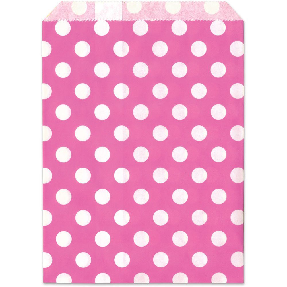 MEYCO Hobby Zeichenpapier Geschenktüten, Punkte 13x16,5cm, 25 Stk Pink