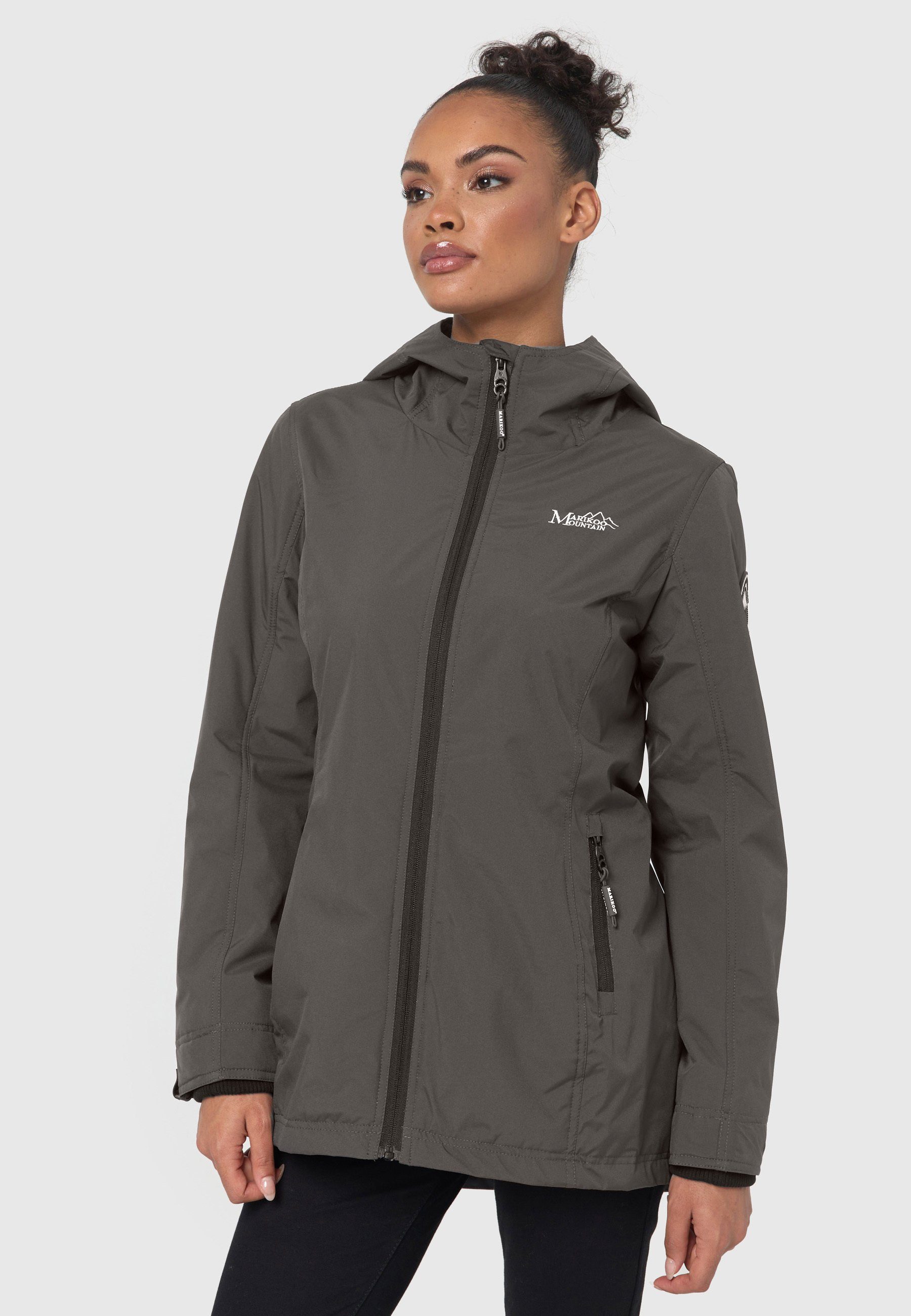 Marikoo Outdoorjacke Honigbeere sportliche Übergangsjacke mit Kapuze