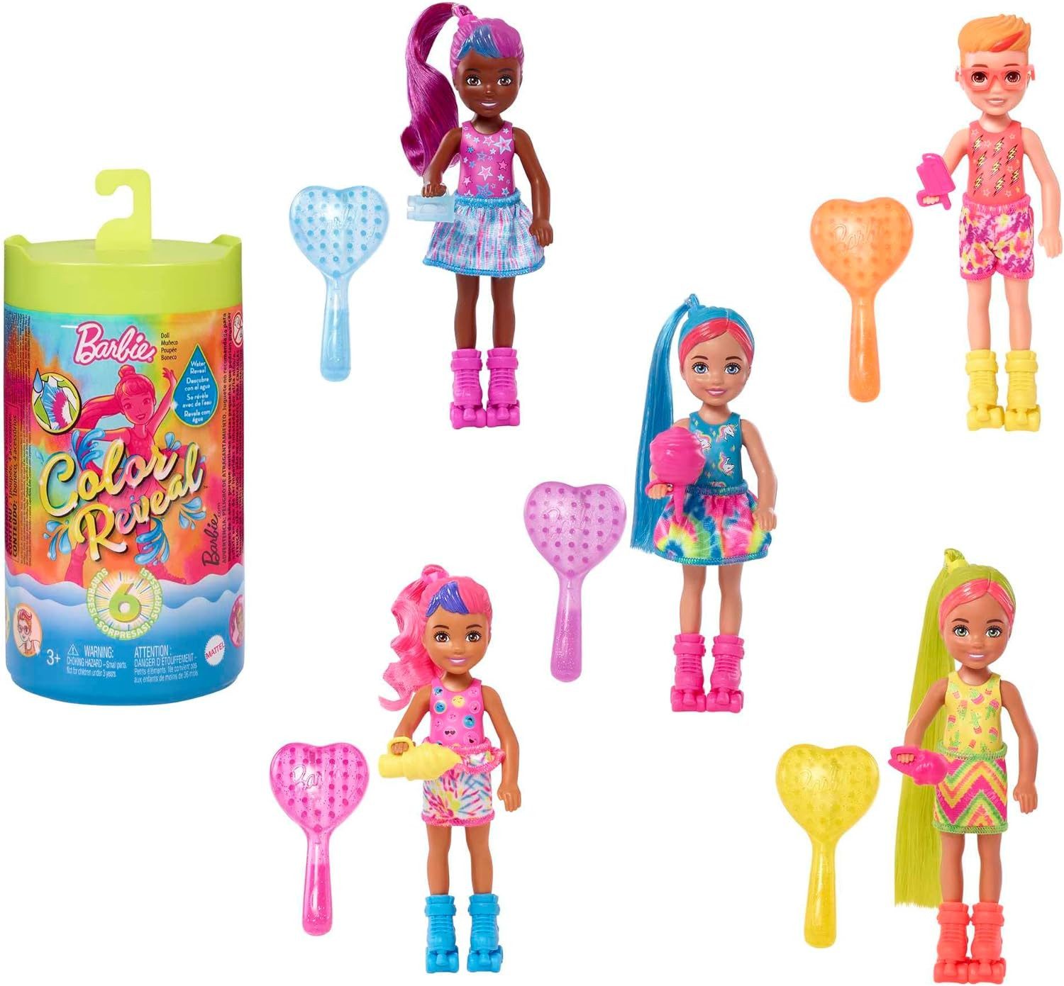 Barbie Anziehpuppe Barbie HCC90 Chelsea Color Reveal-Puppe