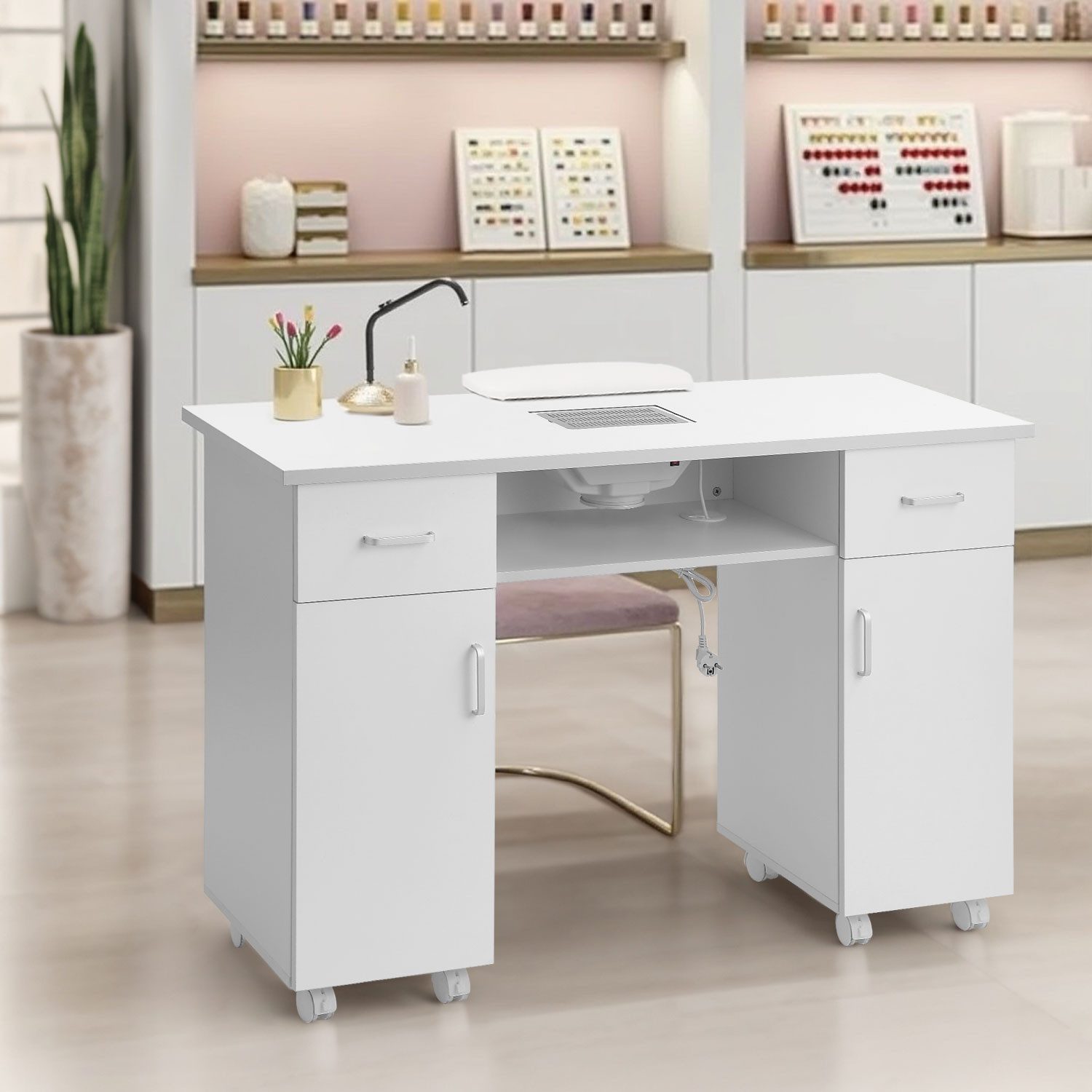 DARDVORLAG Arbeitstisch Profi Maniküretisch, Nageltisch mit 2 Schubladen un günstig online kaufen