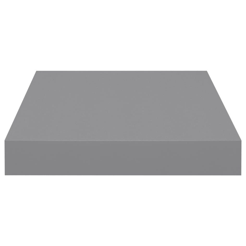 möbelando Wandregal Grau aus 3016416, LxBxH: 23x23,5x3,8 cm, (Honeycomb) Metallhalter mit MDF in
