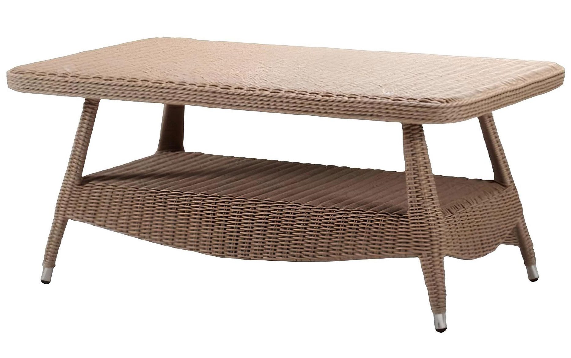 Xlmoebel Couchtisch Brauner Rattan-Couchtisch für elegantes Wohnambiente (Couchtisch), Hergestellt in Europa