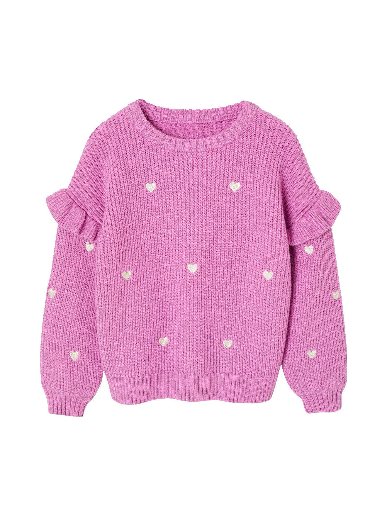 vertbaudet Pullunder Mädchen, Volants an den Schultern