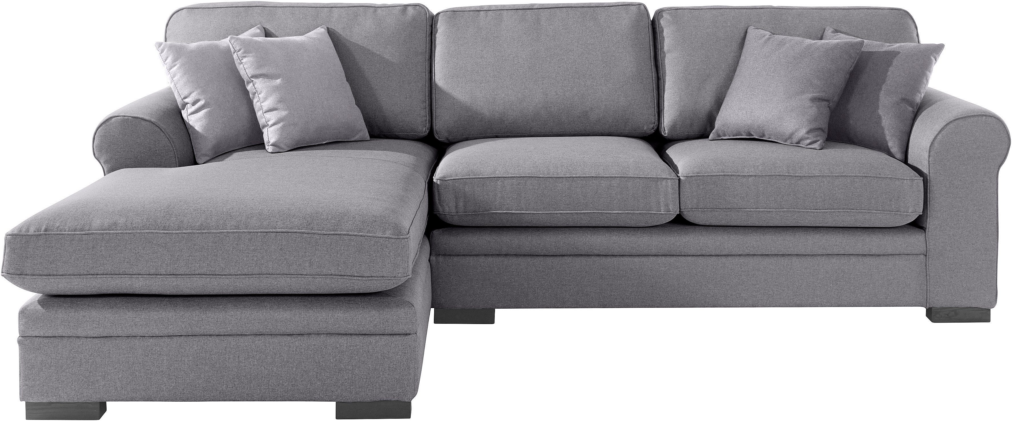 Home affaire Ecksofa Broughton, weicher Sitzkomfort, incl. 4 Zierkissen, Keder | Ecksofas