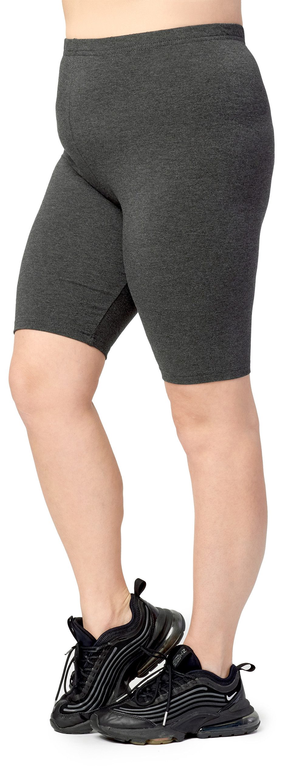Leggings Große Größen Damen kurze Tight aus Baumwolle MS10-456