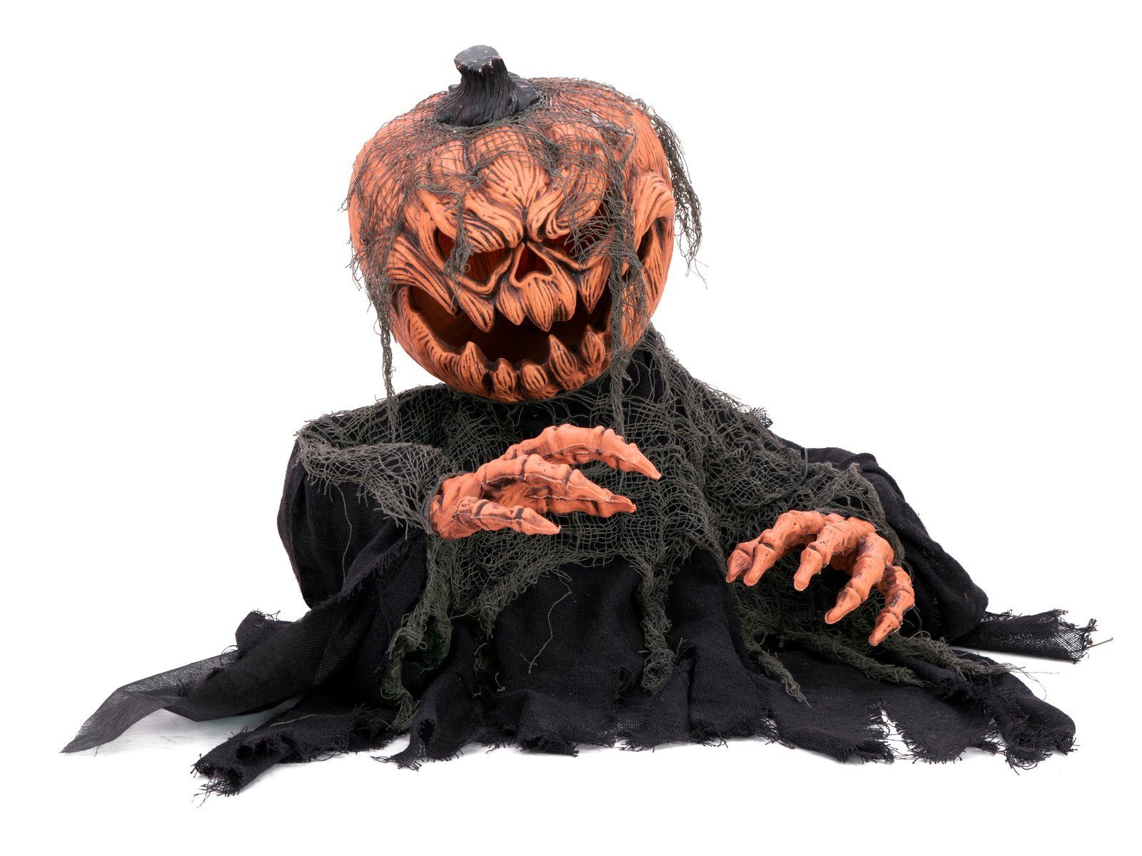 SATISFIRE Dekofigur Kürbismonster - bewegte 50cm Halloween Figur mit Licht und Geräuschen