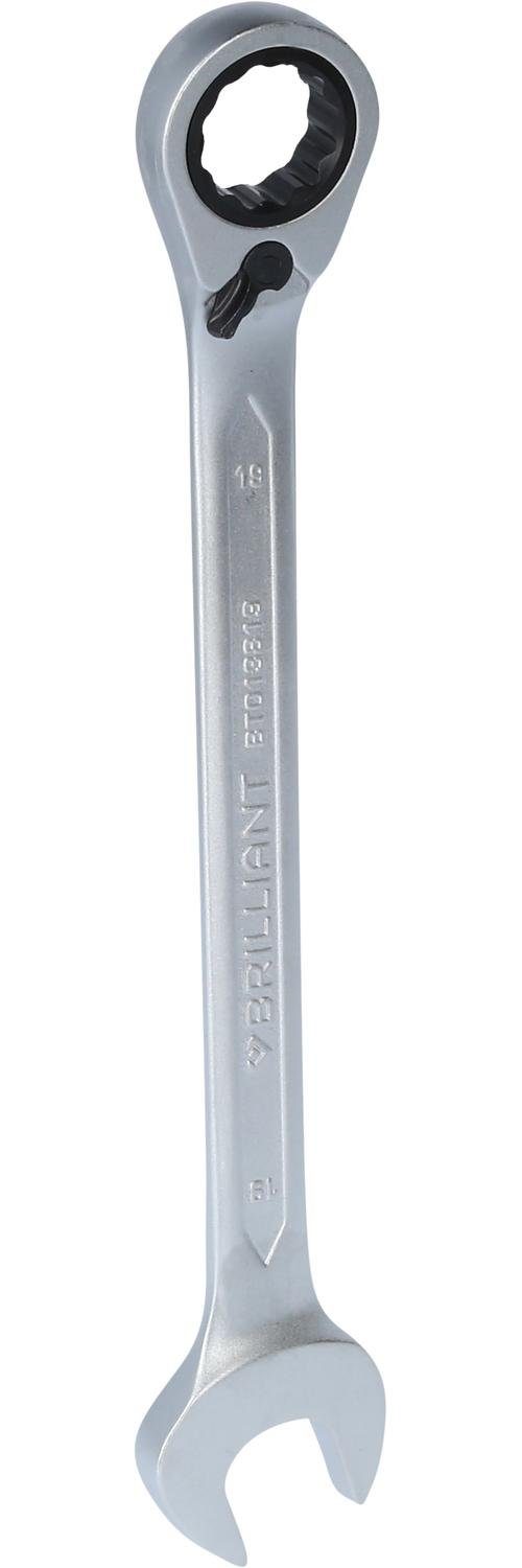 Brilliant Tools Maulschlüssel Ratschenringschlüssel, umschaltbar, 19 mm