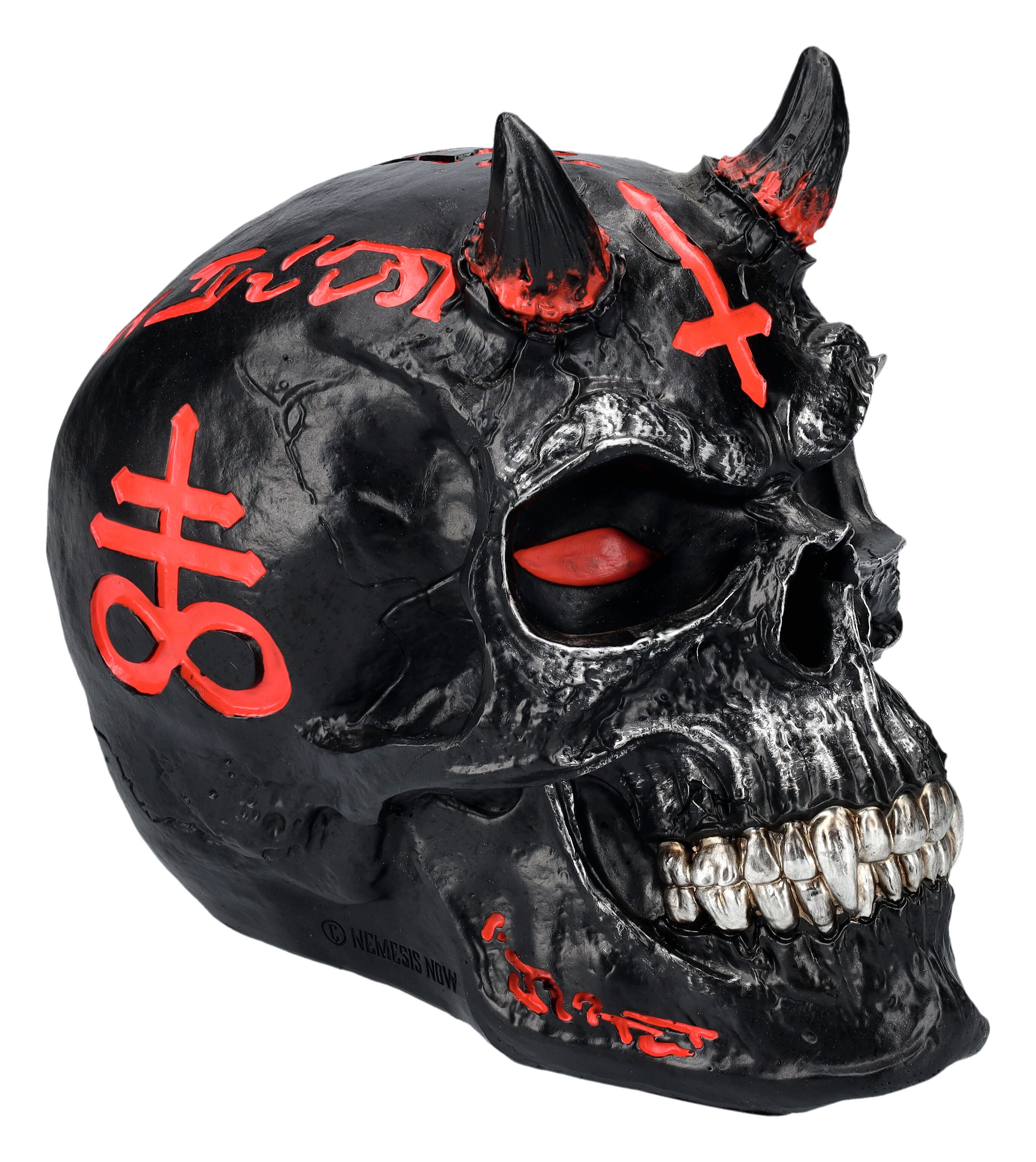 Dekofigur Totenkopf Teufel - Infernal Skull - James Ryman - Gothic Dekofigur