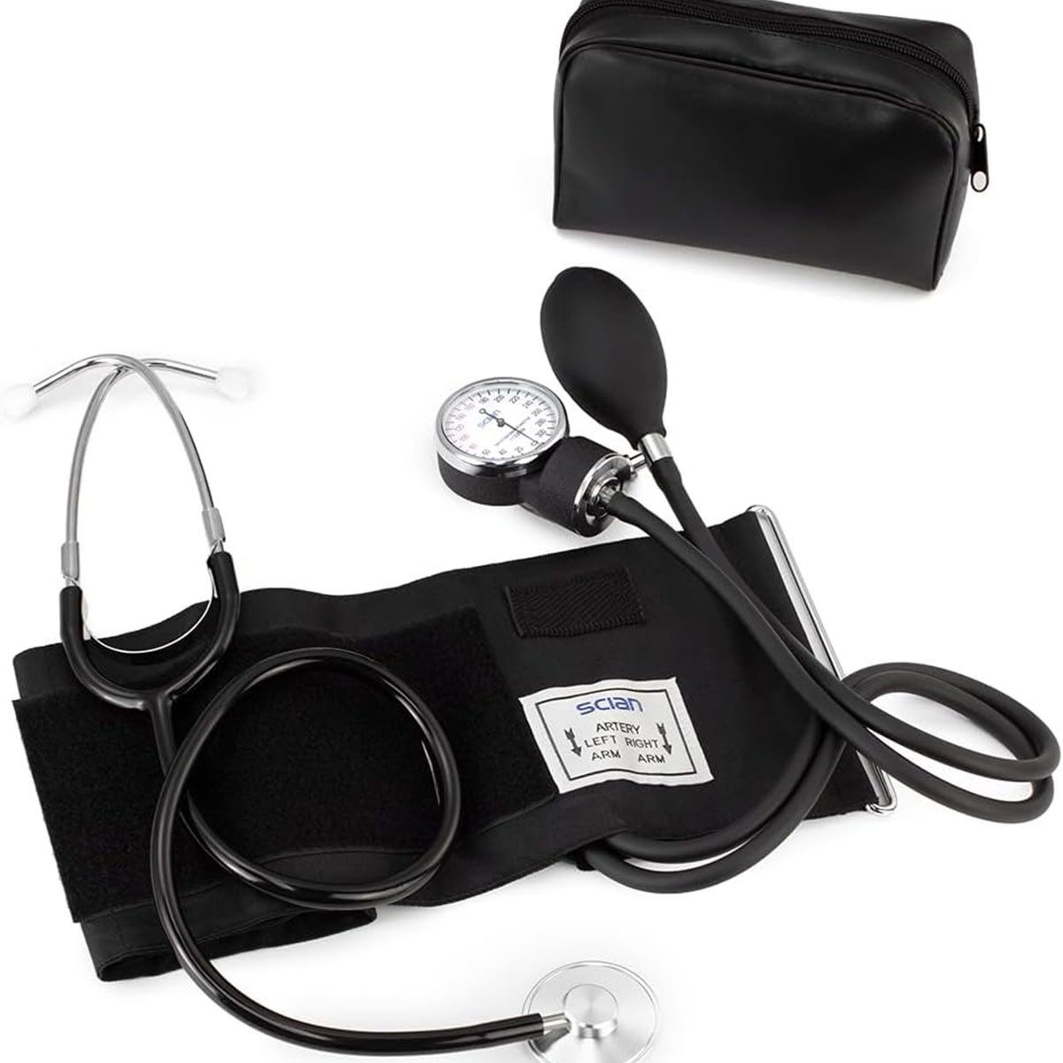 Blutdruckmessgerät Manuelles Sphygmomanometer mit Stethoskop