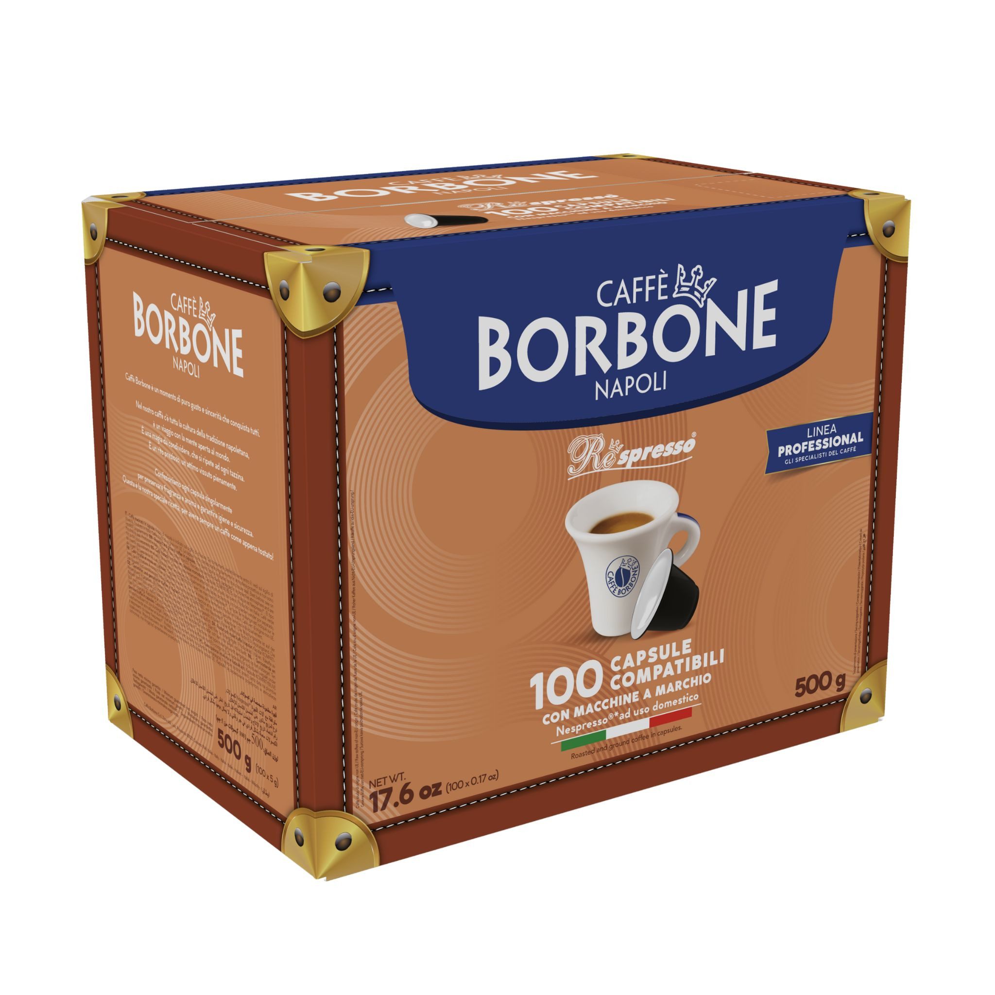 Caffè Borbone Kaffee Caffè Borbone Respresso, Gold-Kaffeemischung - 100 Kapseln, 1 x (Kompatibel mit Nespresso®* Haushalts-Espressomaschinen)