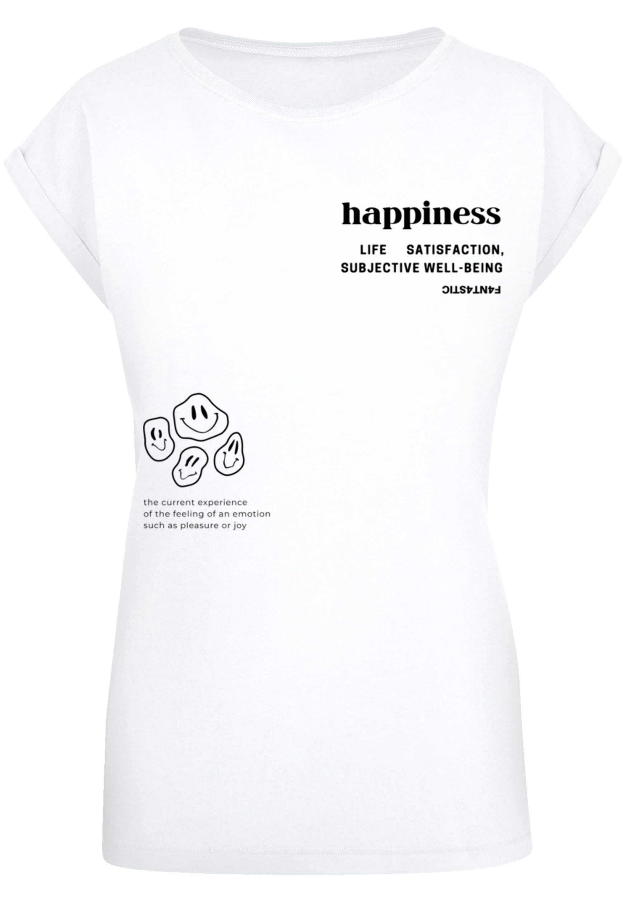 PLUS Tag F4NT4STIC T-Shirt happiness SIZE für Lässiges jeden Basic-Piece Print,