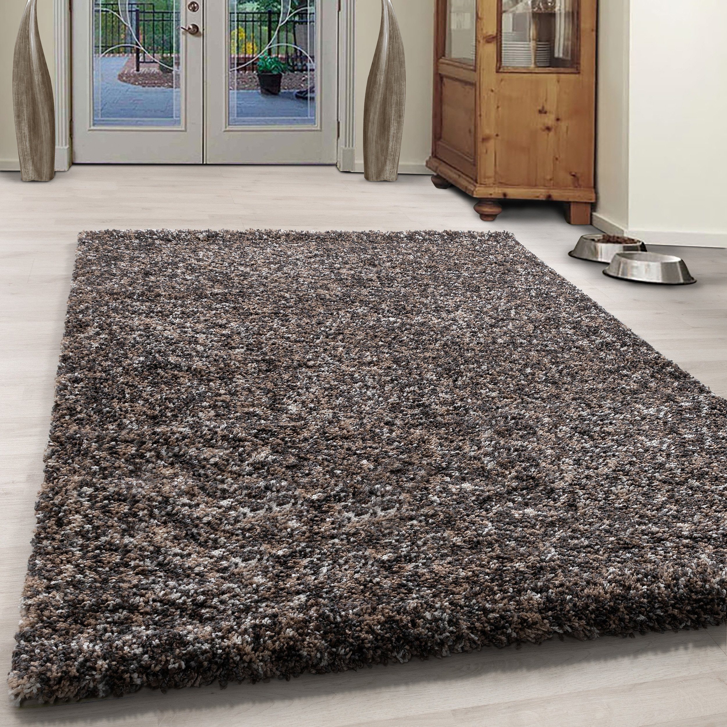 Hochflor-Teppich, Homtex, 60 x 110 cm, Modern Hochflor Teppich Flauschiger Langflor Teppich, Rechteckig