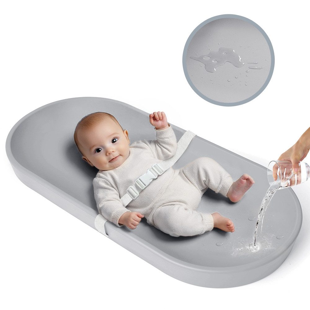 Comomy Wickelauflage, Baby Wickelunterlage wasserdicht bis 20 kg mit Sicherheitsgurt