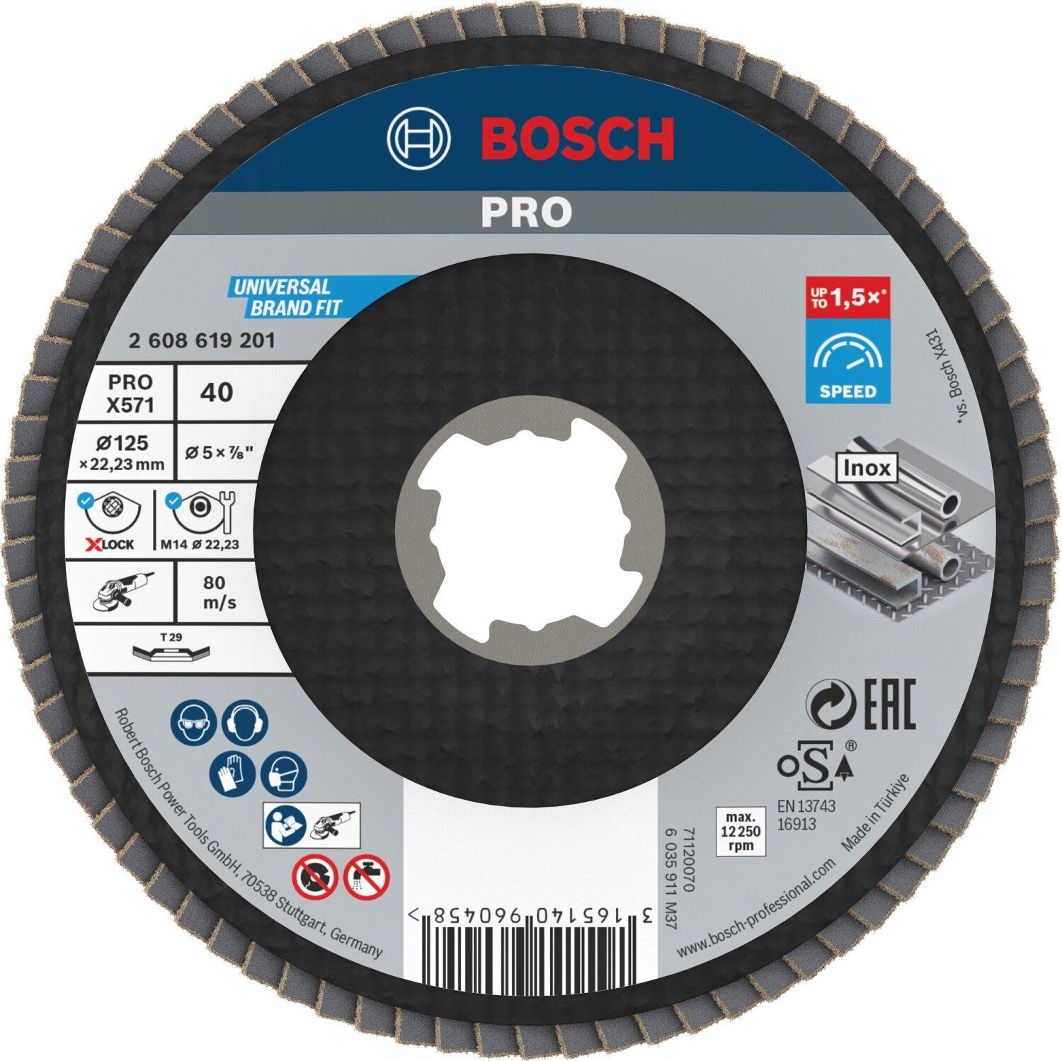 BOSCH Trennscheibe X-LOCK X57 125mm - Schleifscheibe - blau