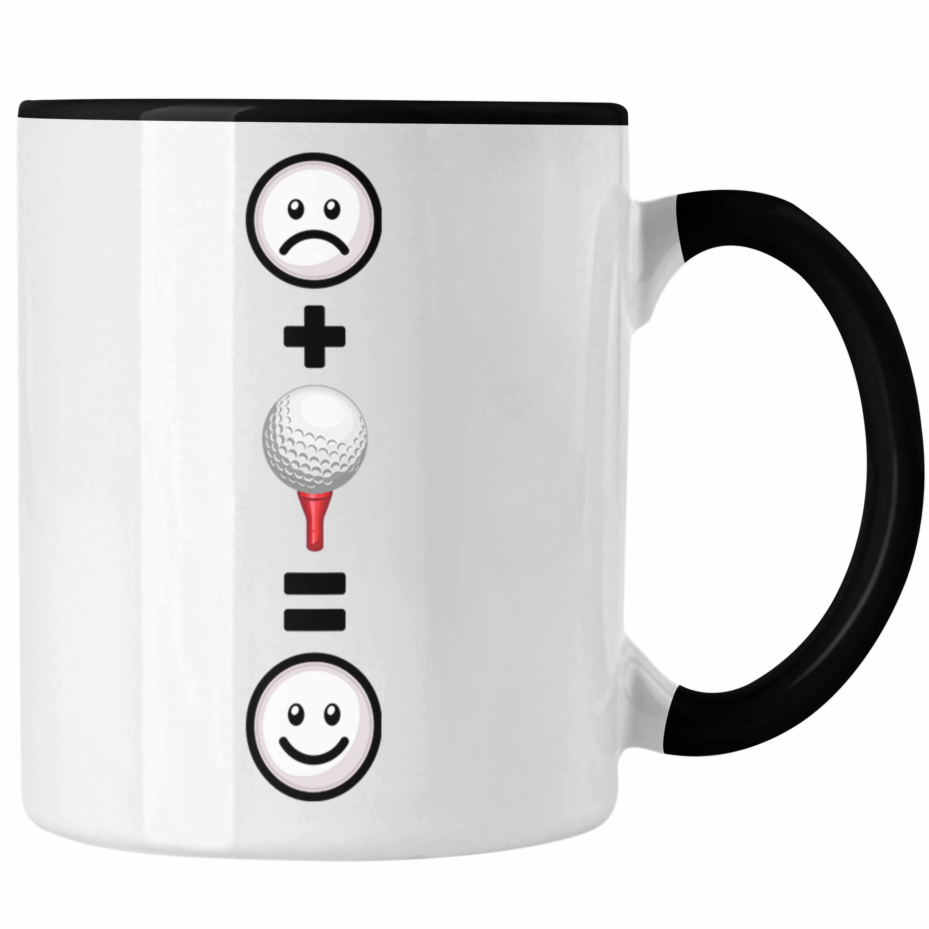 Trendation Tasse Golf Tasse Geschenk für Golf-Spieler Lustige Geschenkidee :(Golfbal Schwarz