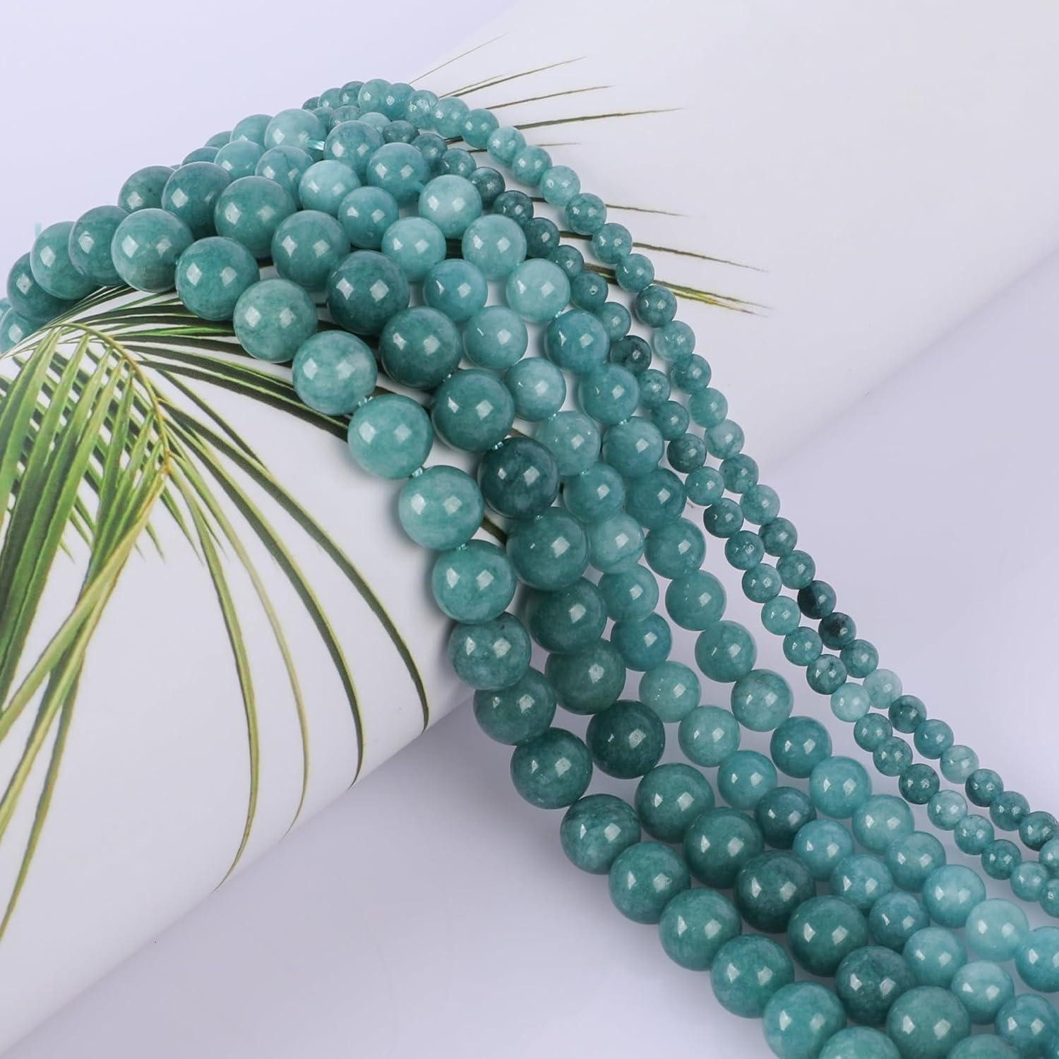 LuxusKollektion Bastelperlen Steinperlen Aquamarin 120 Stück 6mm Armbänder Halsketten Aquamarin 6mm