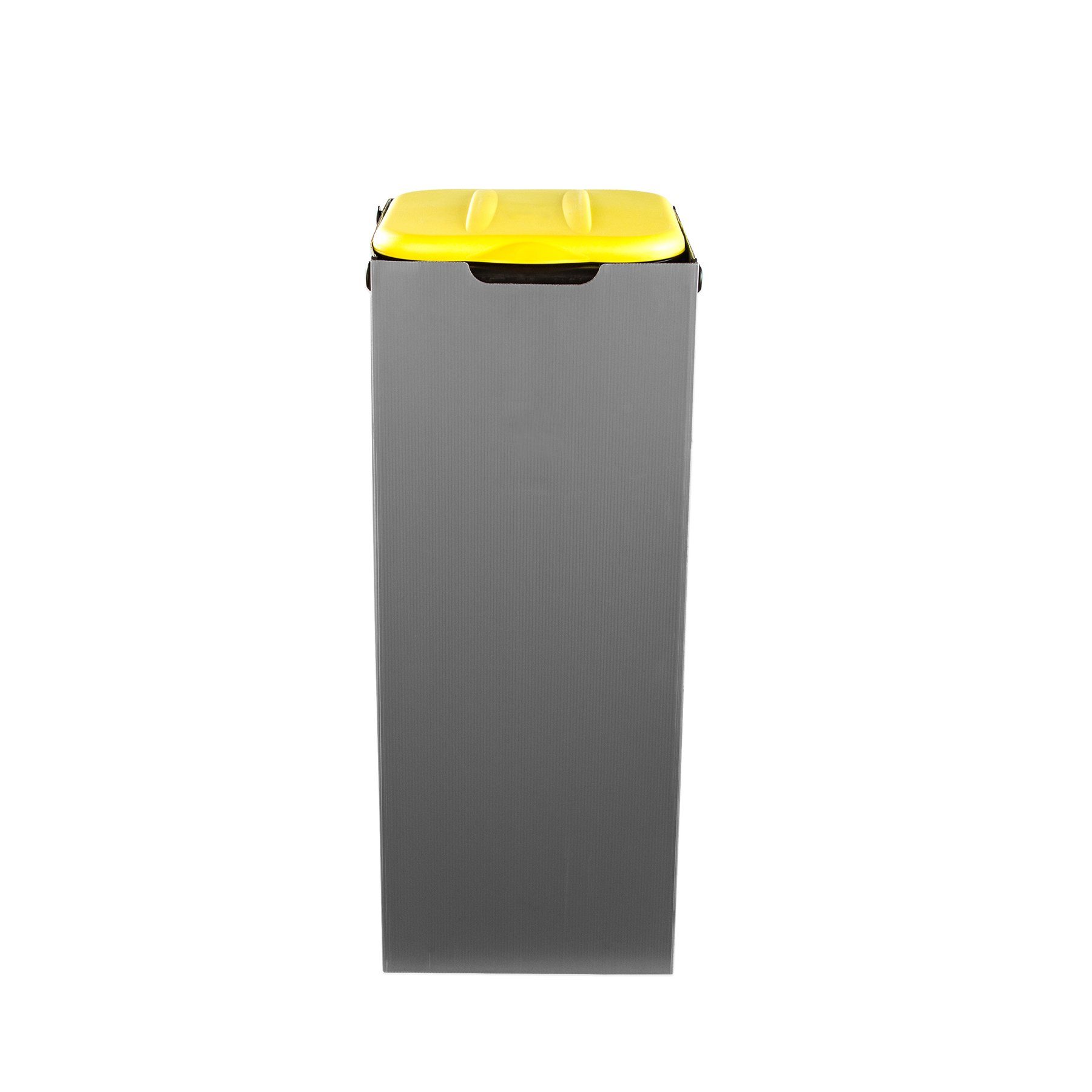 BigDean Müllsackständer GELB mit Mülleimer Sichtschutz Müllbeutelständer Müllsackhalter