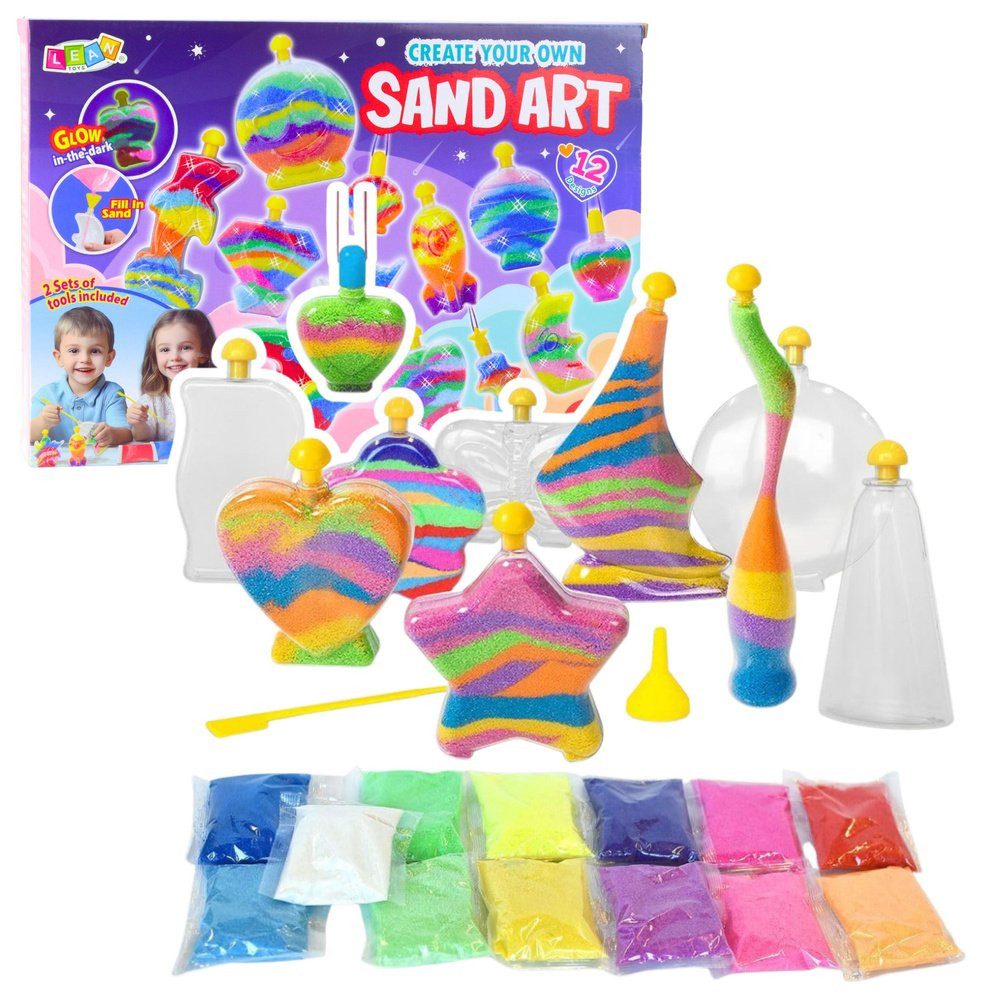 Wisam Lernspielzeug Magischer Sand DIY Kreativset Sanddekorationen Leuchtsand