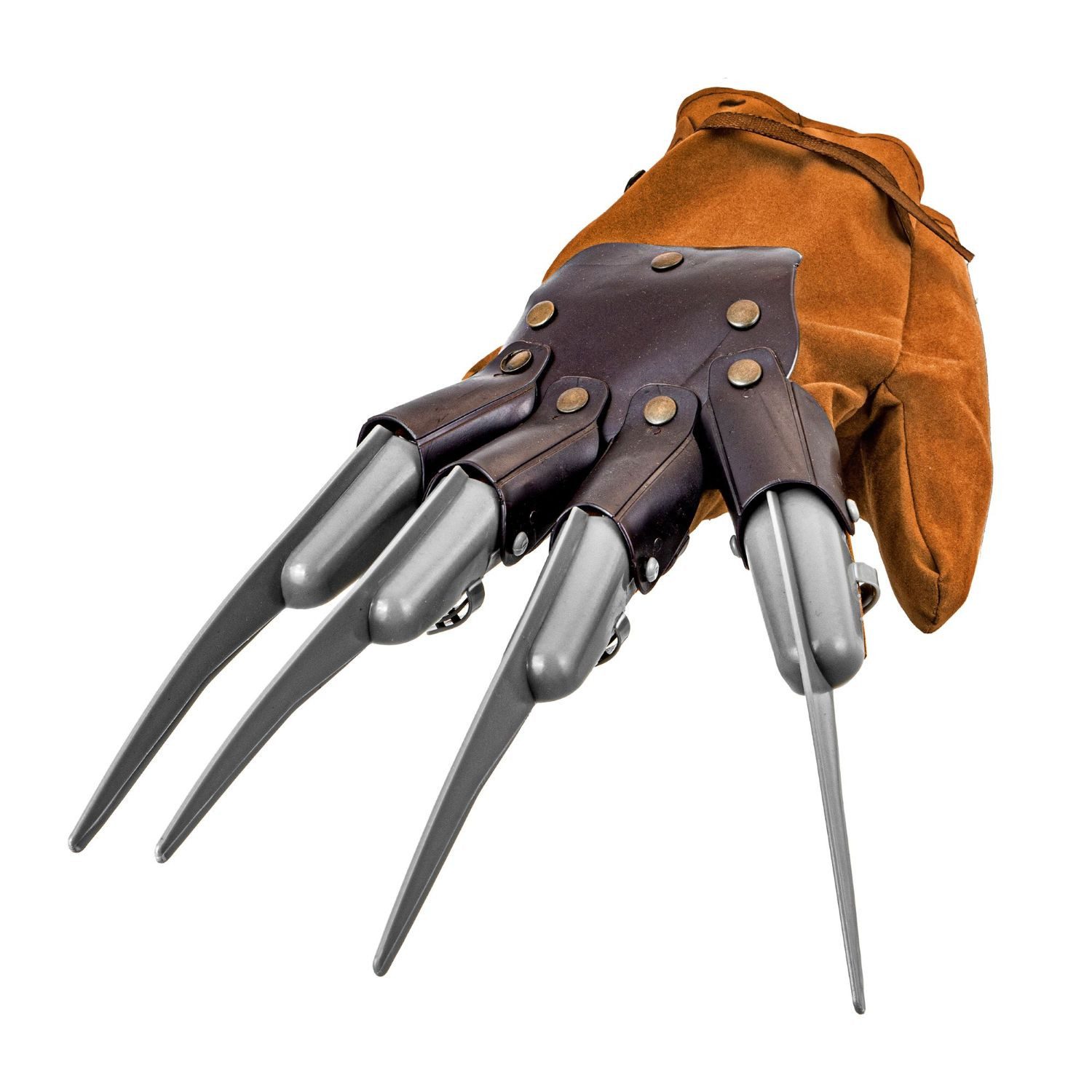 Widmann S.r.l. Kostüm Halloween Horror Handschuh mit Klingen, Braun Gra