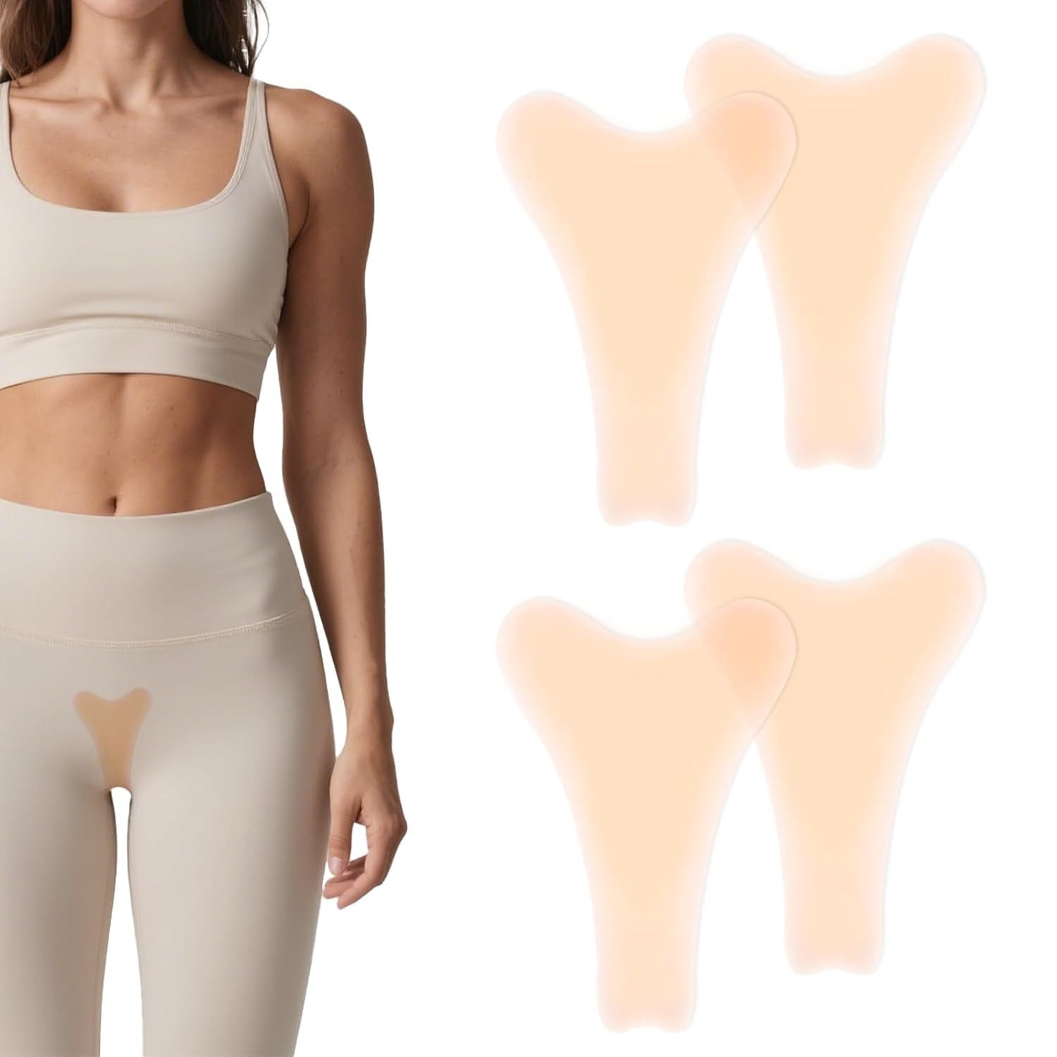 COOL-i ® G-String Unsichtbare Silikon Einlagen 4er Set, nahtlos & selbsthaftend