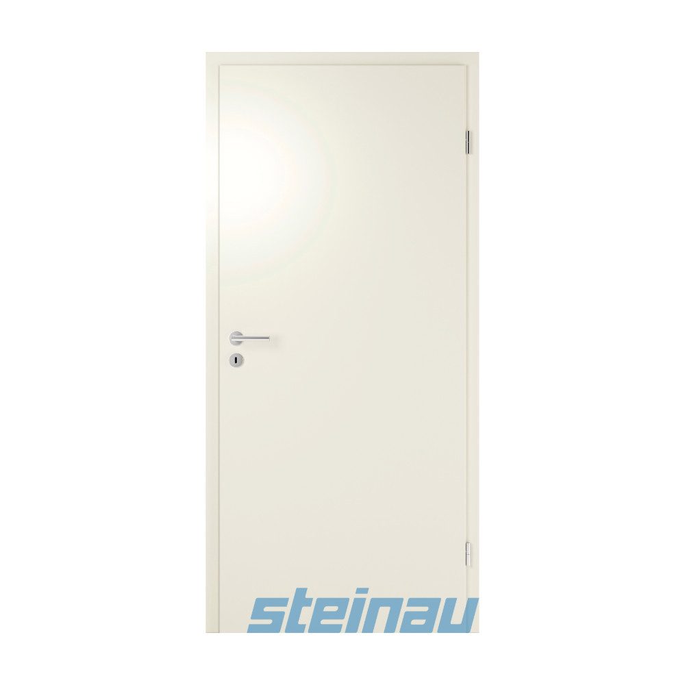 steinau Zimmertür Basic Walzlack einzeln, mit Edelstahl-Drückergarnitur, ohne Zarge, Baurichtmaß 2000 x 1000 mm