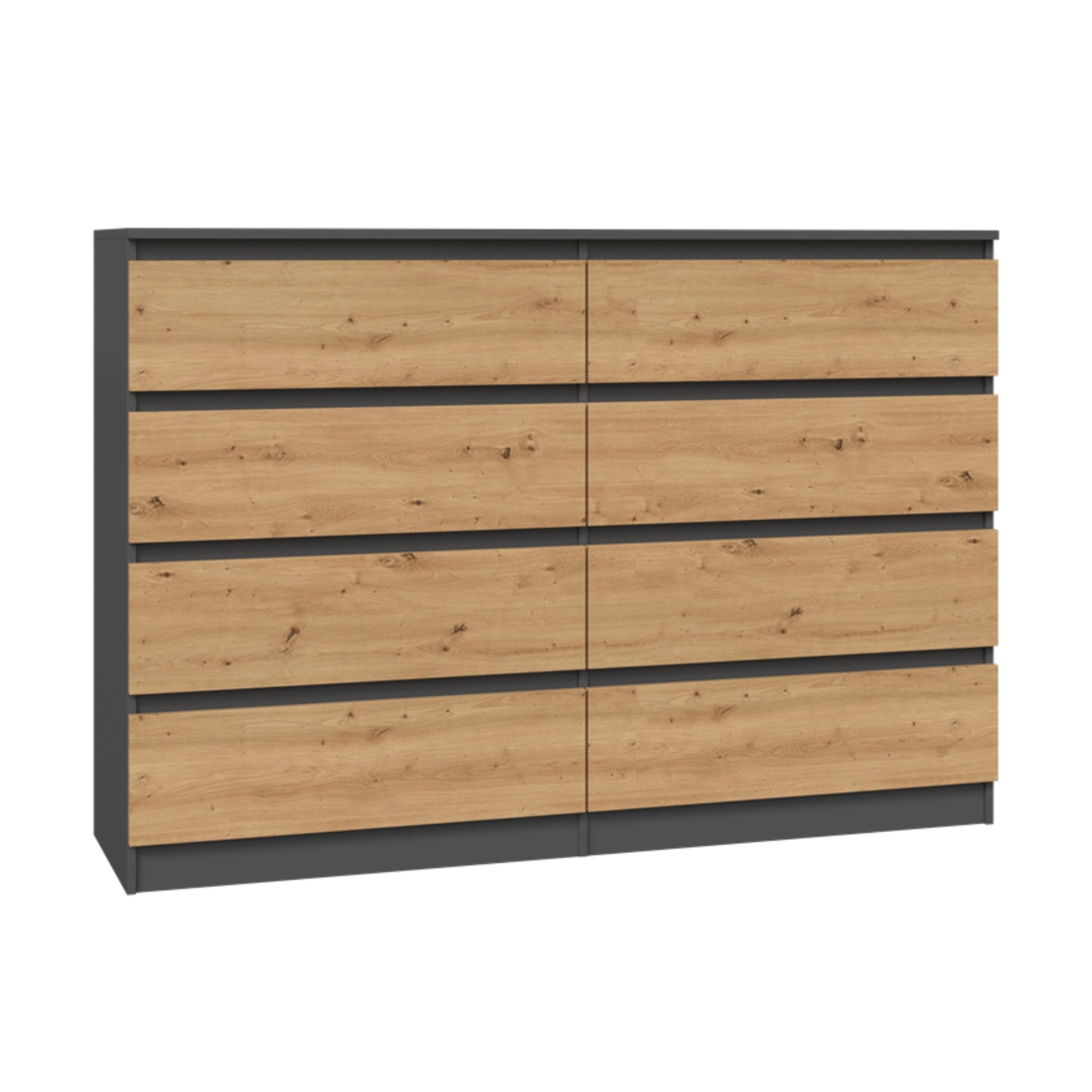 Home Collective Kommode Highboard Sideboard für Flur Schlafzimmer Wohnzimmer (Perfekt für Wohnzimmer, Schlafzimmer oder Esszimmer), mit 8 Schubladen, Breite 140 – Bild 2 von 5