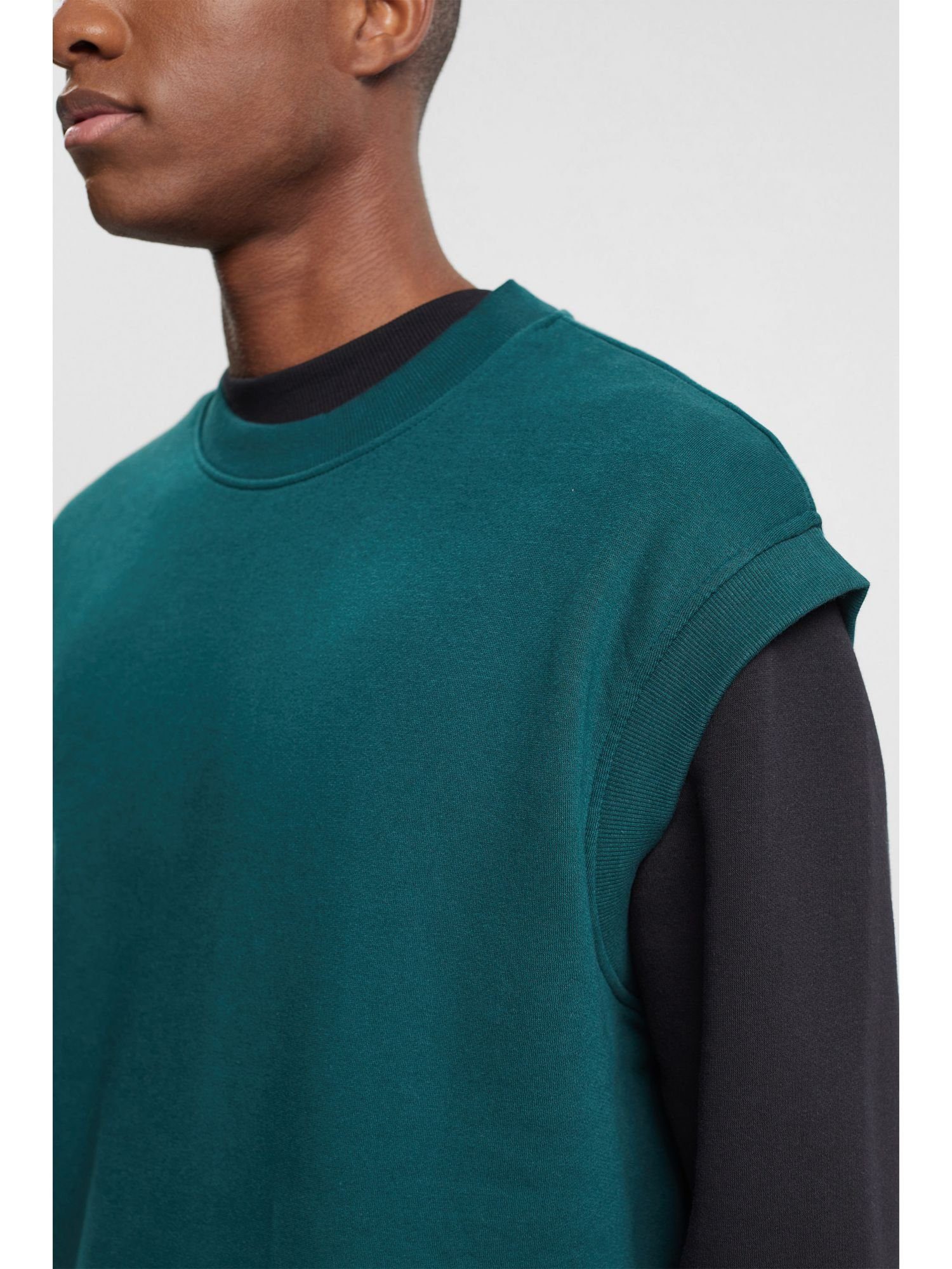 DARK by GREEN Ärmelloses Sweatshirt Sweatshirt Esprit edc (1-tlg) TEAL