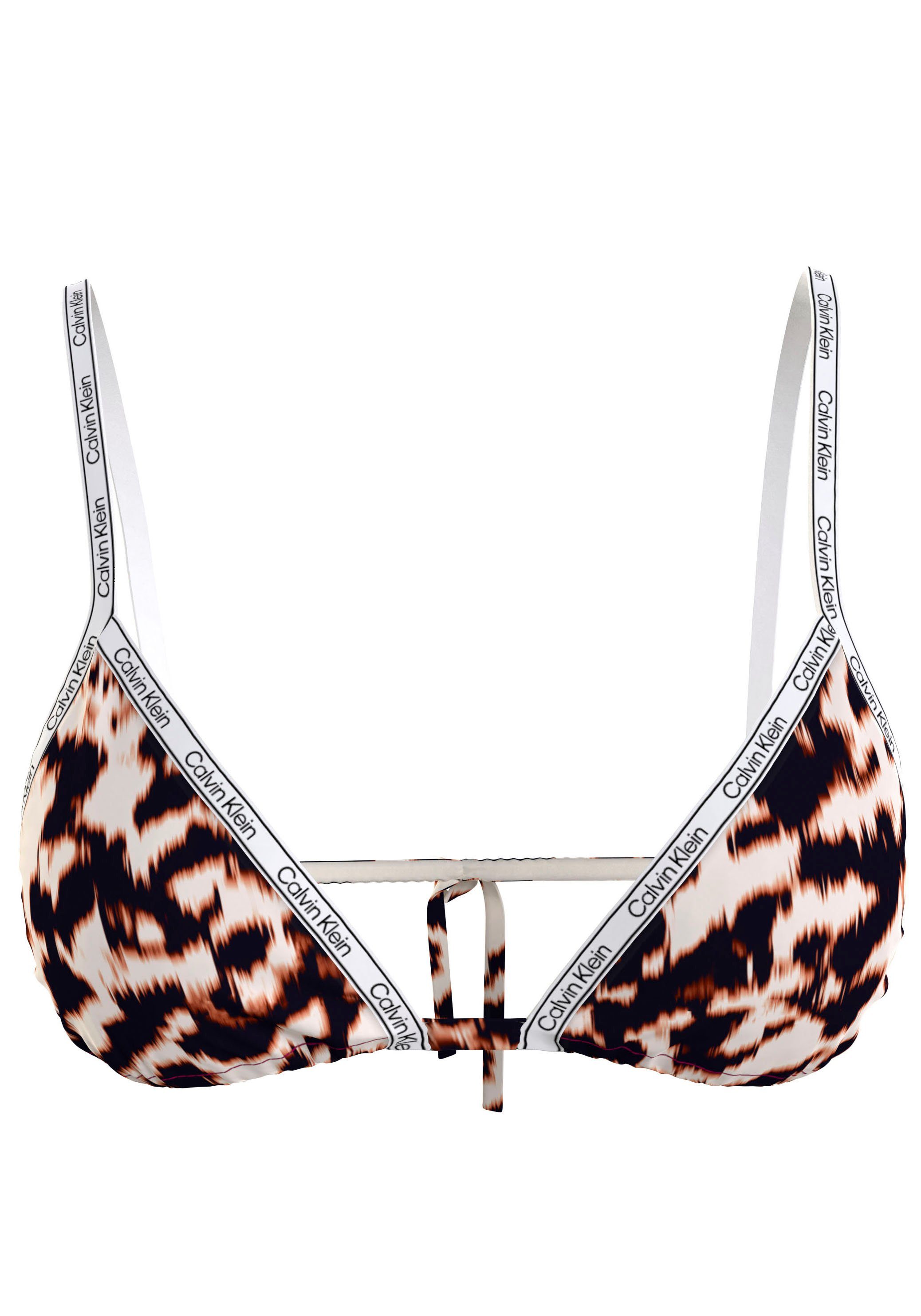 Wäsche/Bademode Bikinis Calvin Klein Swimwear Triangel-Bikini-Top Ginger, mit Animalprint