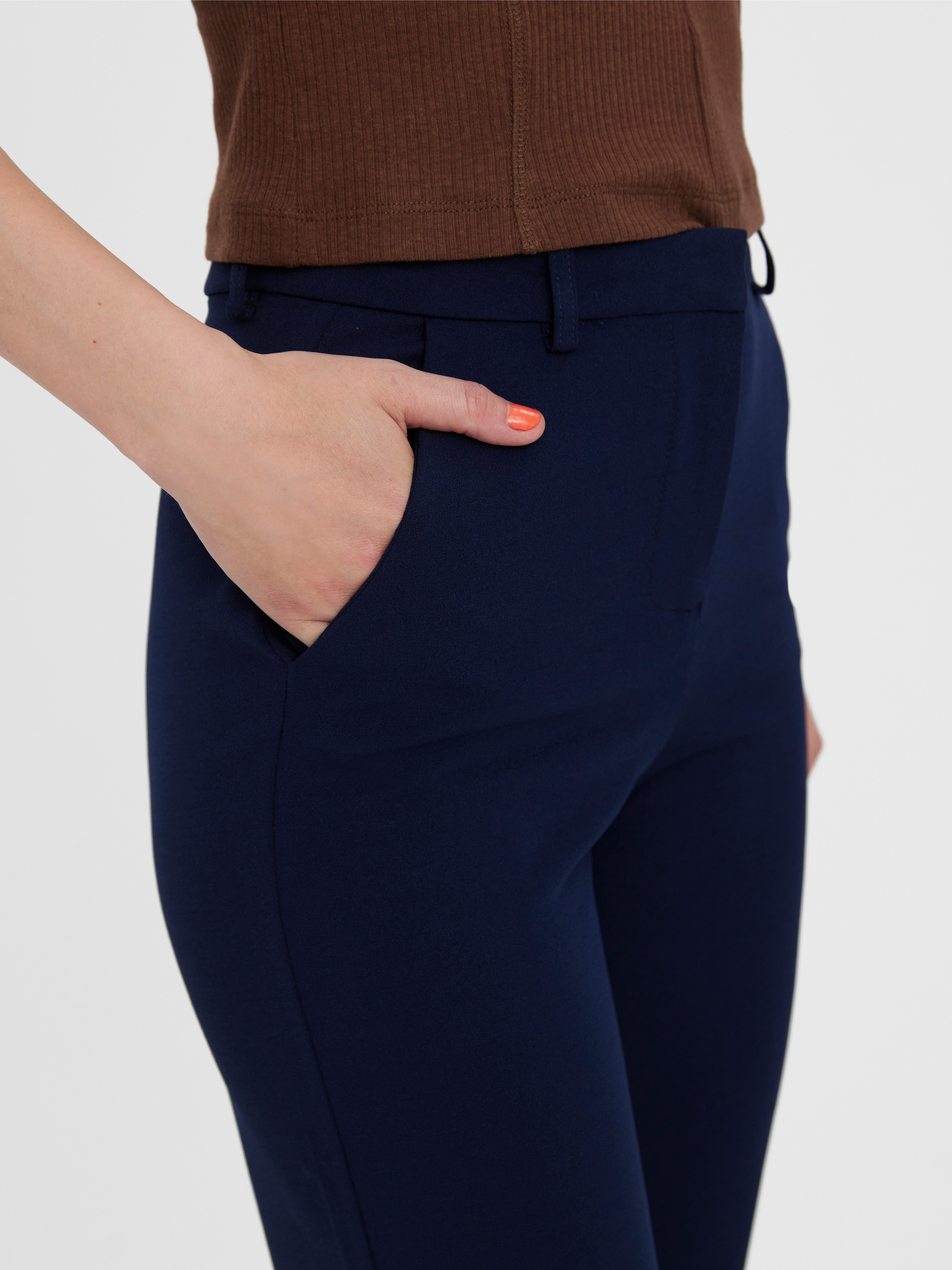 Vero Moda Anzughose VMZAMIRA MW SLIM STRAIGHT PANT NOOS Materialmix