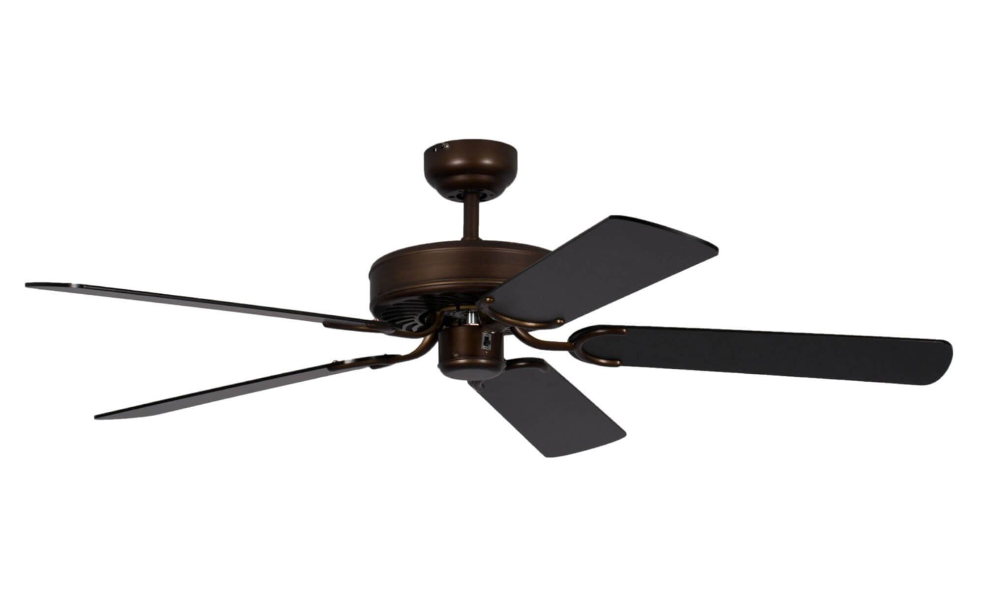 Pepeo Deckenventilator Deckenventilator Potkuri Bronze / Schwarz, Mit Zugschnur