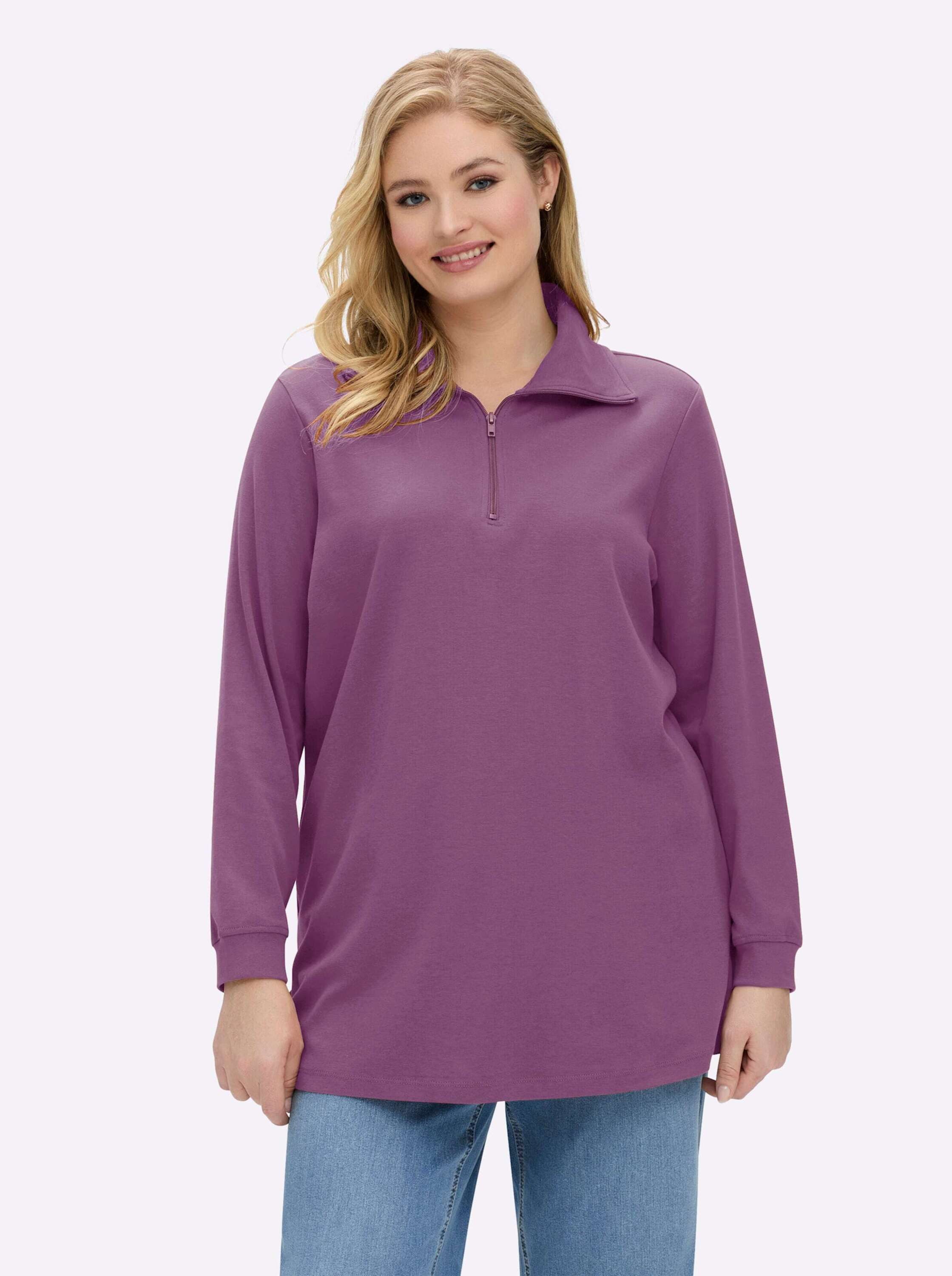 Sieh an! Sweater Long-Sweatshirt Langarm günstig online kaufen
