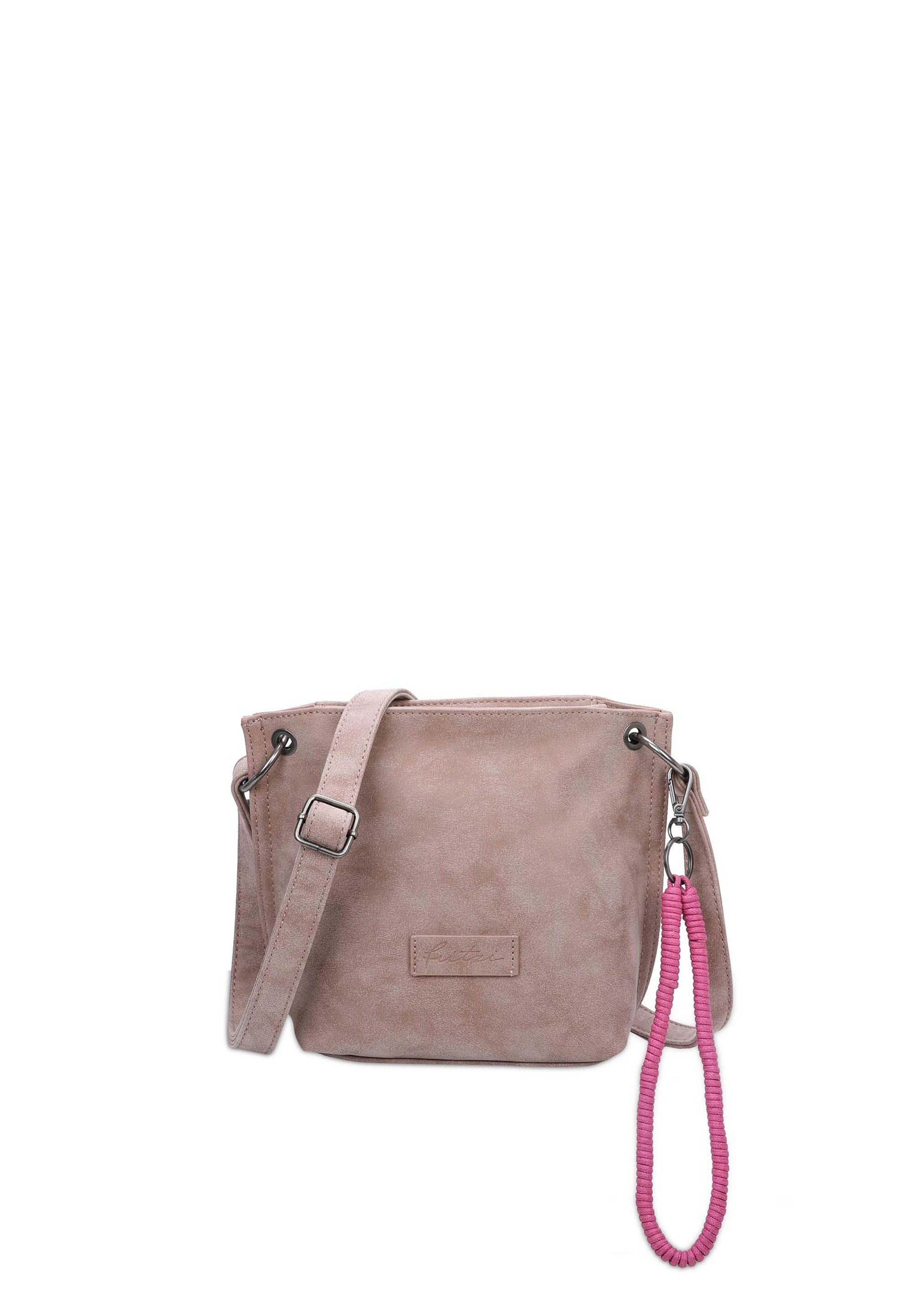 Fritzi aus Preußen Schultertasche Fritzi03N, mit abnehmbarer Schlüsselschlange beige