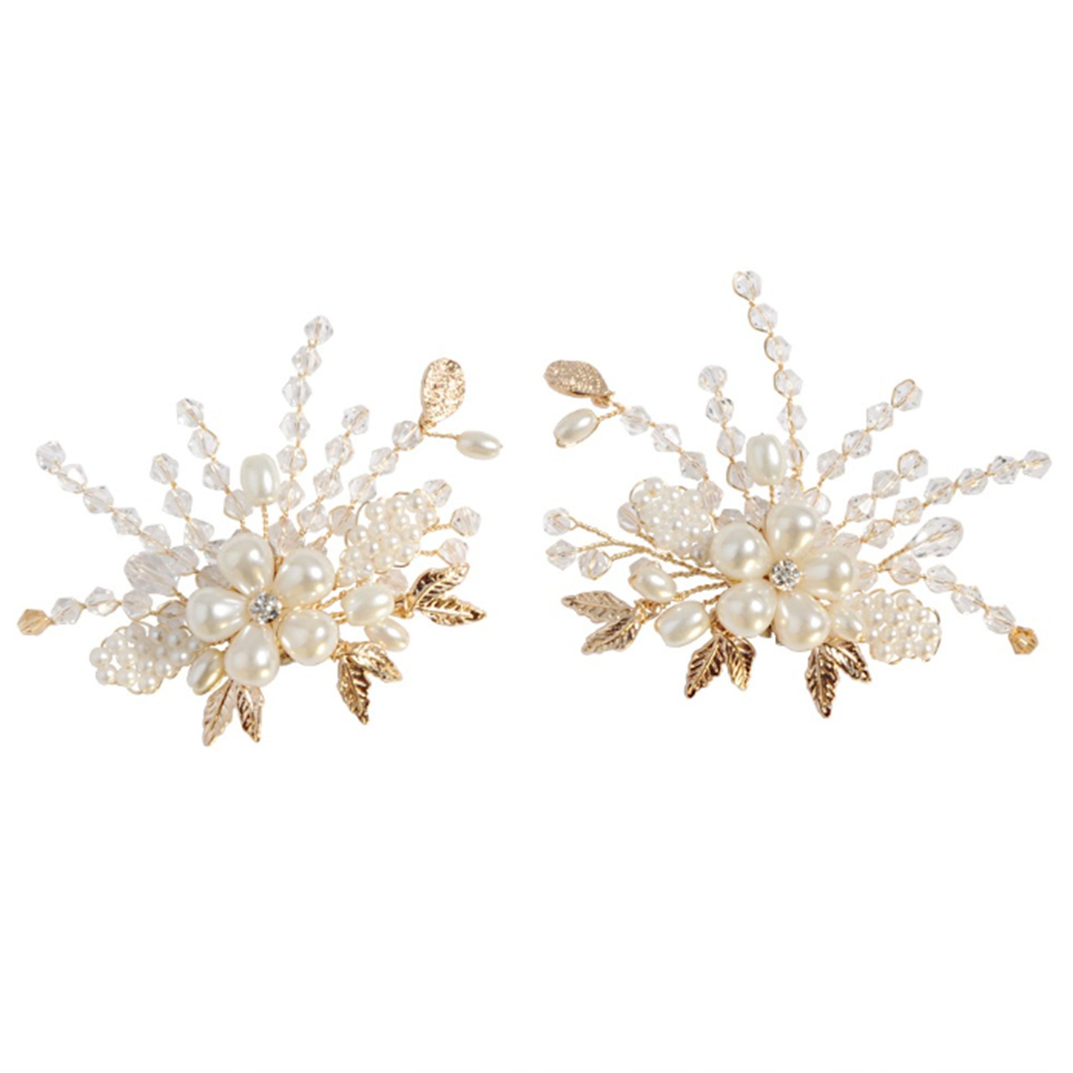 KINSI Schuhanstecker Schuhclips mit Strass - Elegante Schuhspangen für Braut&Abendball, Wiederverwendbare Schuhaccessoires aus Kristall