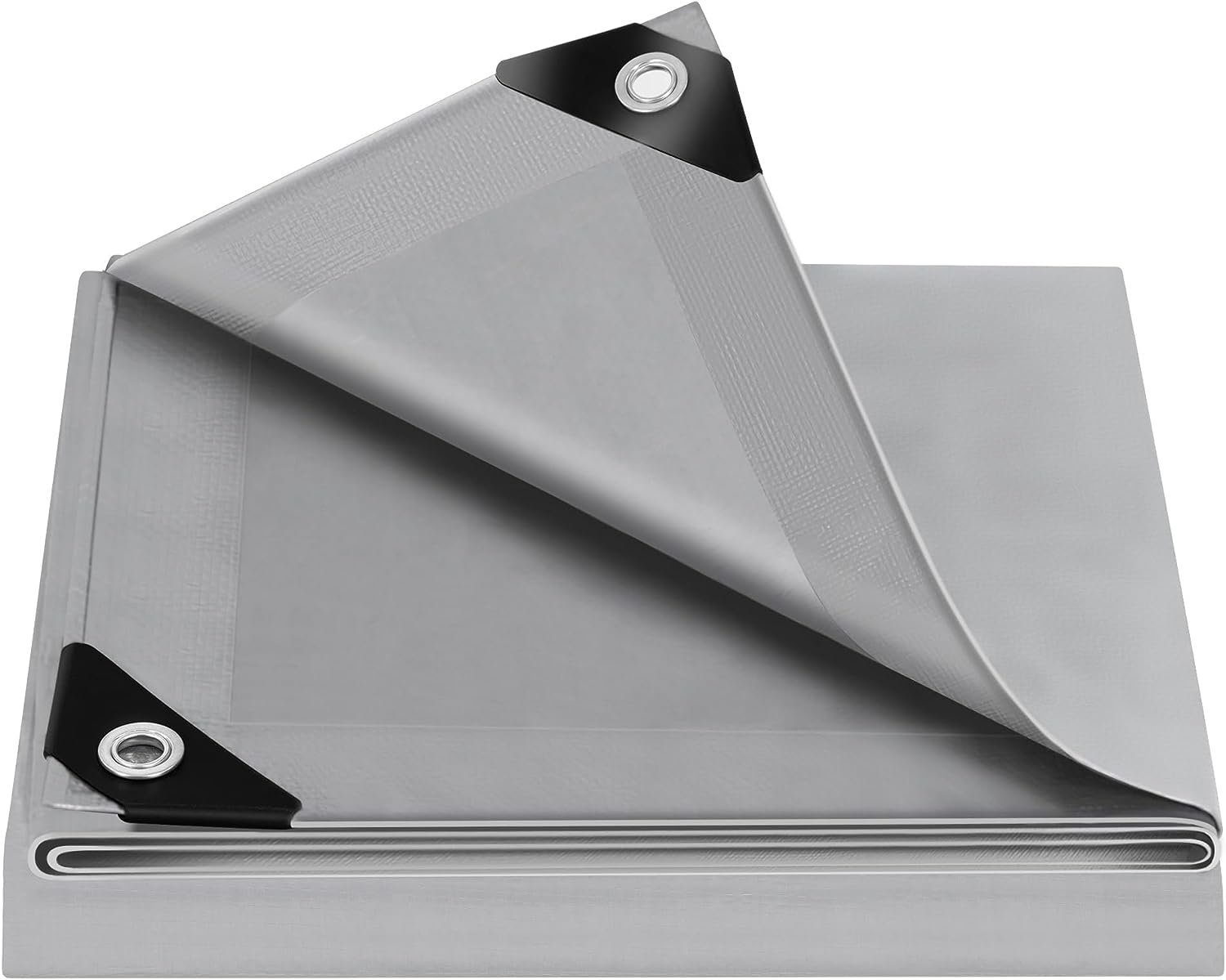 Woltu Schutzplane, Abdeckplane wasserdicht mit Ösen 140 g/m² PE UV-beständig