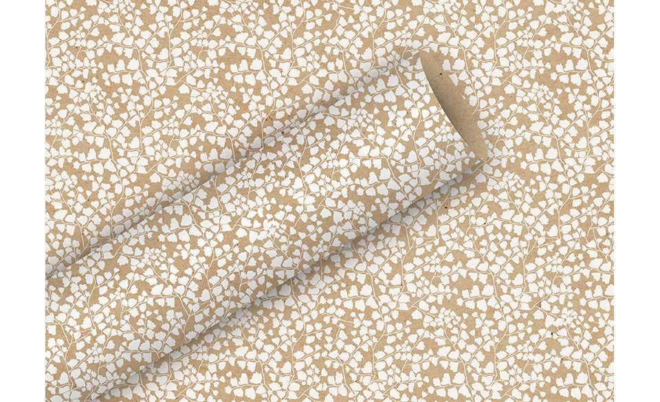 Braun+Company Atelier Geschenkpapier Braun & Company Geschenkpapier natur weiß 2 m x 70