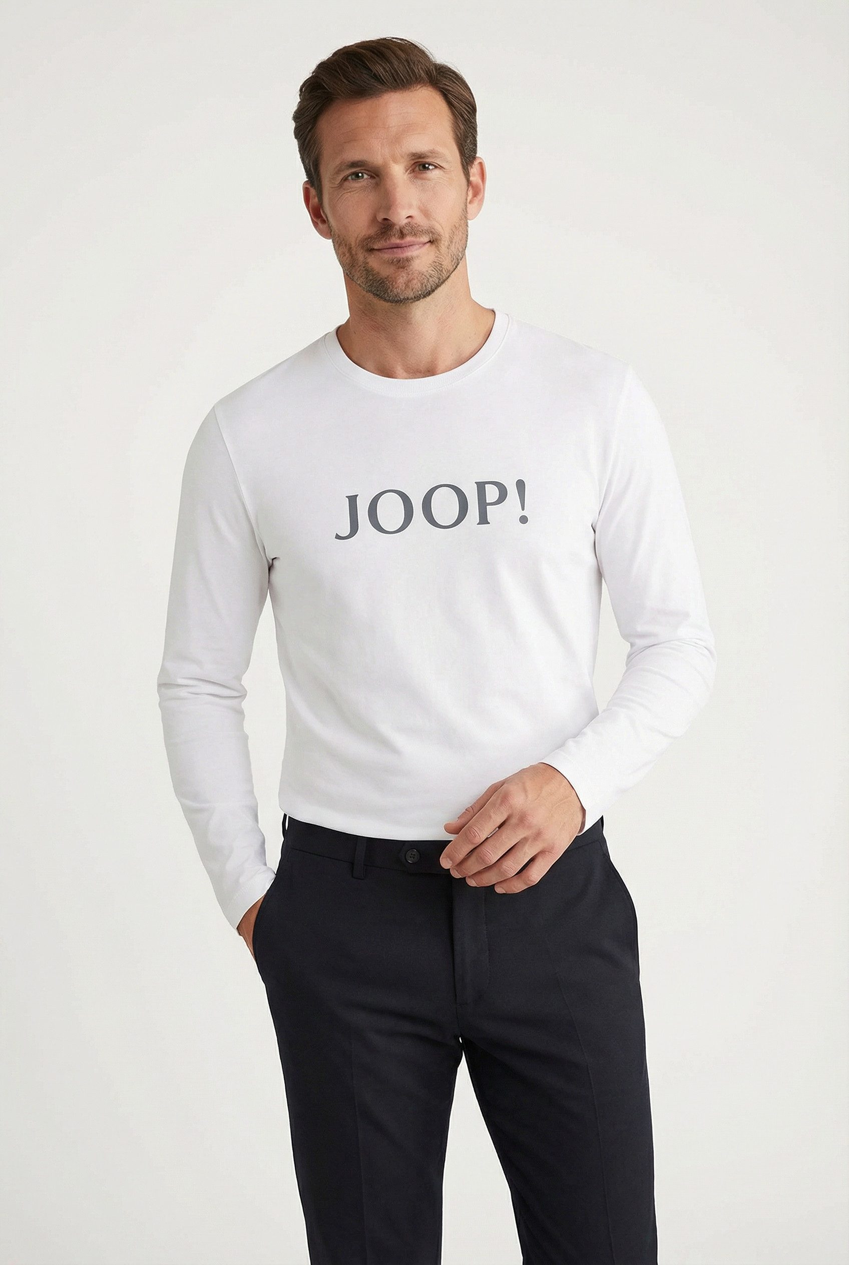 JOOP! Langarmshirt Comfort Rundhalsausschnitt, Regular Fit, langärmelig