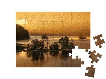 puzzleYOU Puzzle Eibsee bei Sonnenaufgang, Bayern, Deutschland, 48 Puzzleteile, puzzleYOU-Kollektionen