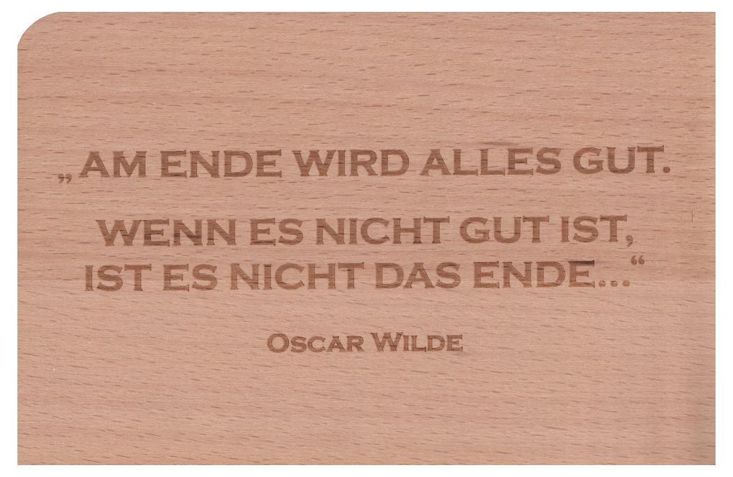 holzpost GmbH Postkarte Holzpostkarte "Am Ende wird alles gut. Wenn es nicht gut ist, dan ..."