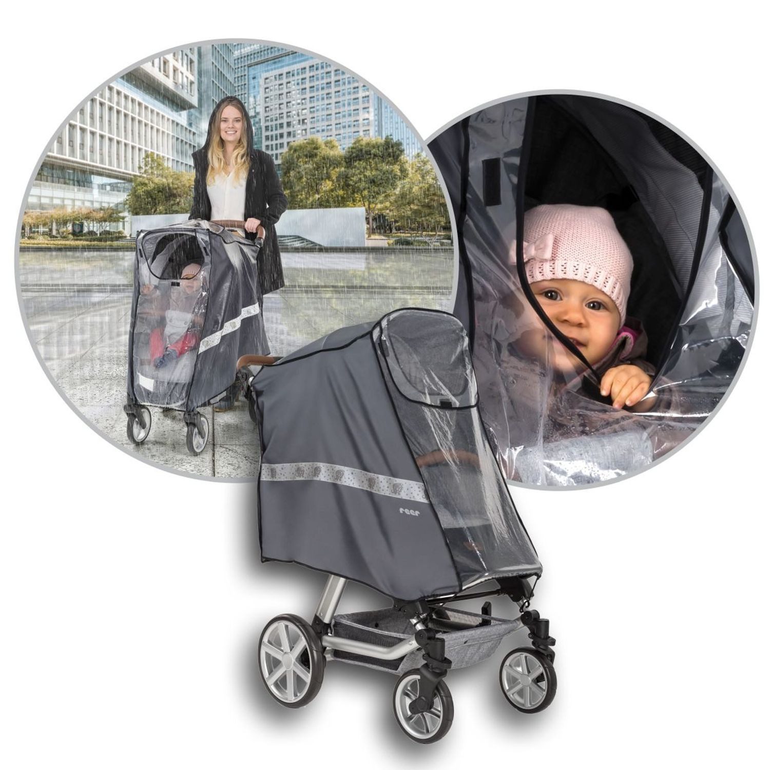 Reer Kinderwagen-Regenschutzhülle Active Regenschutz (2-St)