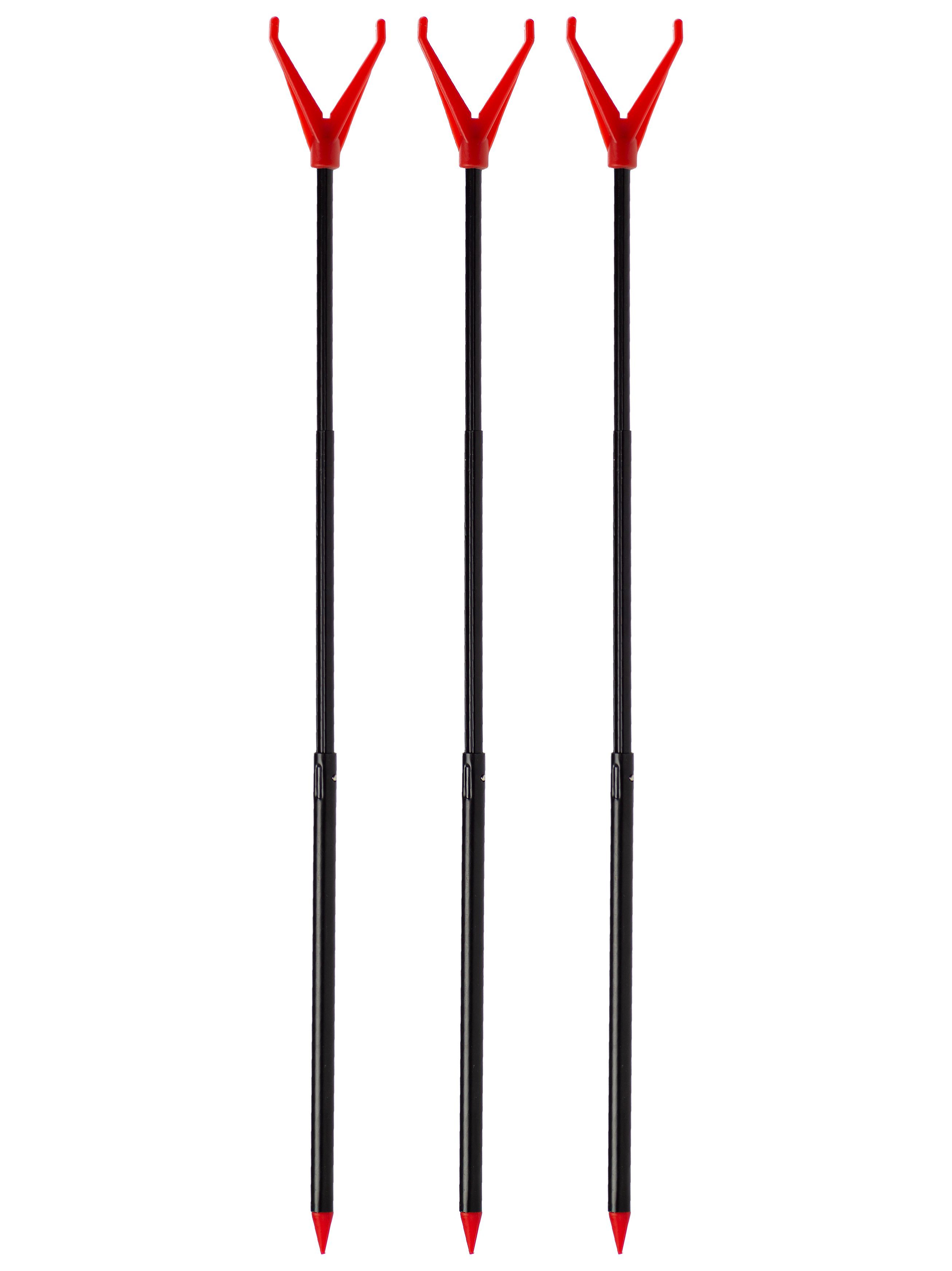 Rutenhalter Stabile V-Rutenauflage aus Glasfaser mit Schnurlaufkerbe 75 cm 3 Stück