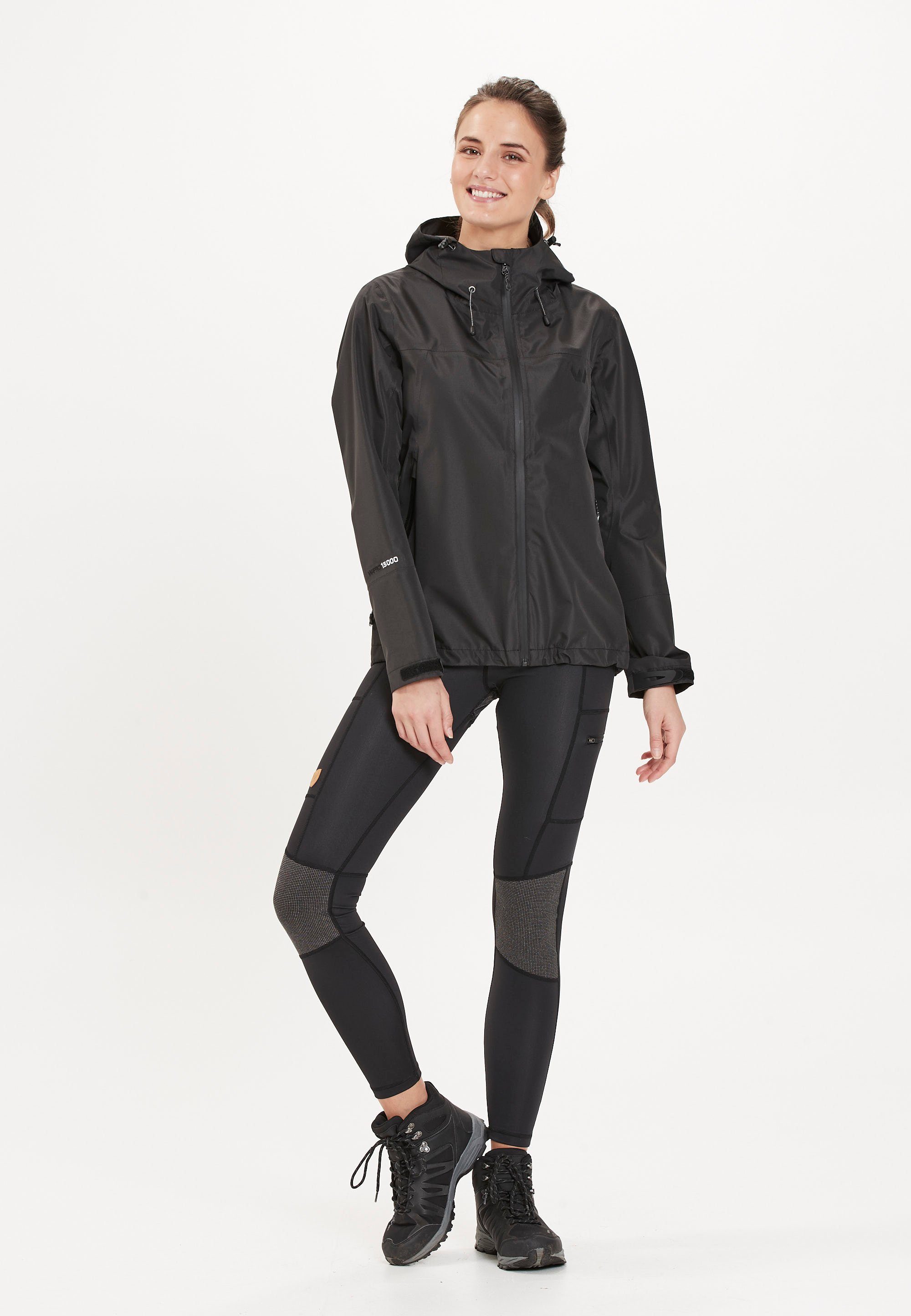 WHISTLER Softshelljacke BROOK Kapuze praktischer mit W 15000 Shell W-PRO Jacket schwarz
