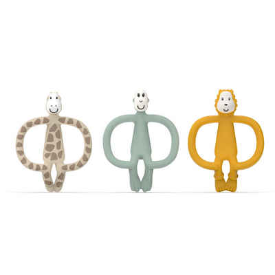 Matchstick Monkey Beißring Matchstick Monkey Geschenkset Beißringe 3er Pack, Ludo Löwe, Gigi Giraffe & Affe, die Lieblinge