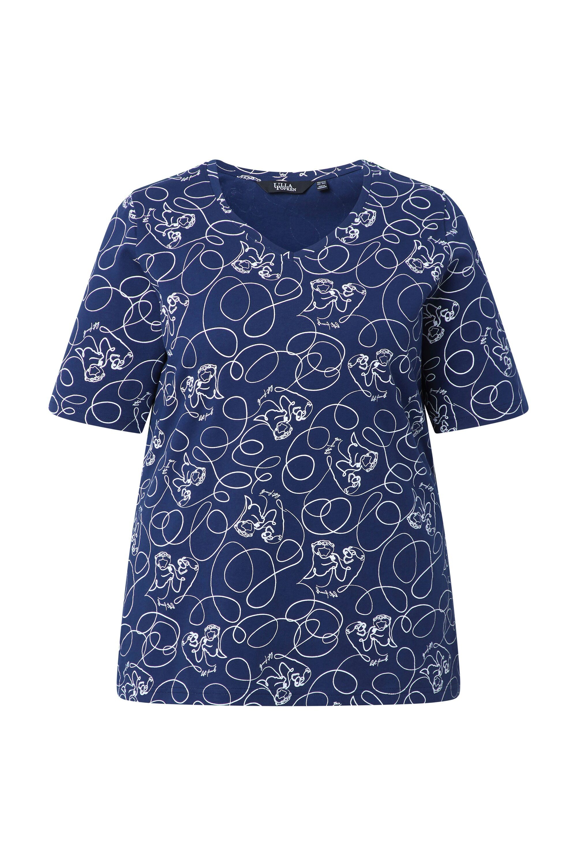 T-Shirt T-Shirt Tiere Classic V-Ausschnitt Halbarm