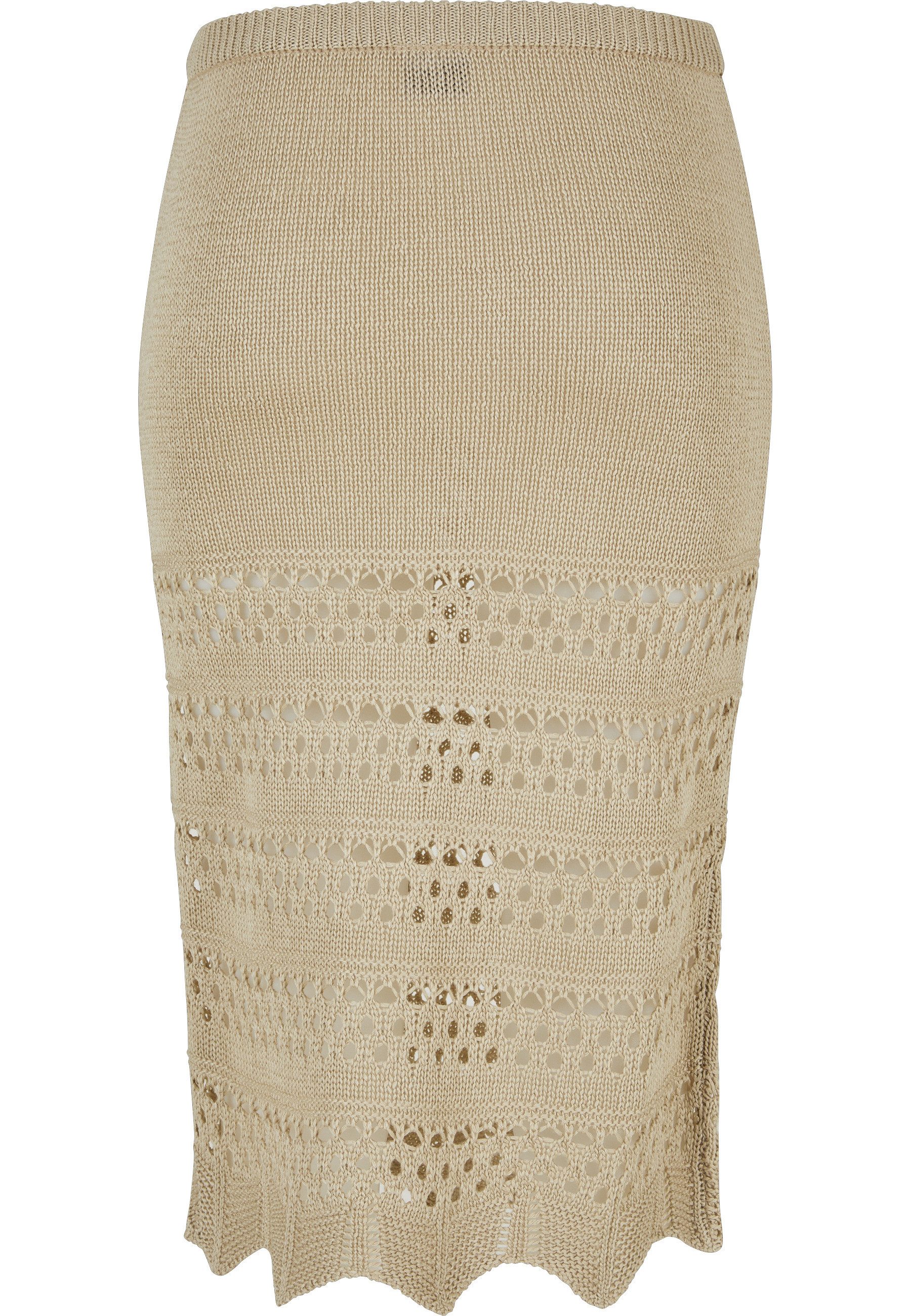 URBAN CLASSICS Maxirock Urban Classics Damen Ladies 3/4 Crochet Knit Skirt (1-tlg)
